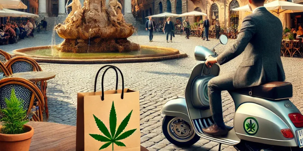 Illustration for the guide on whether weed is legal in Italy