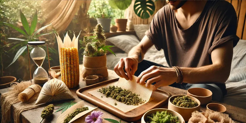 Em que podes enrolar erva?