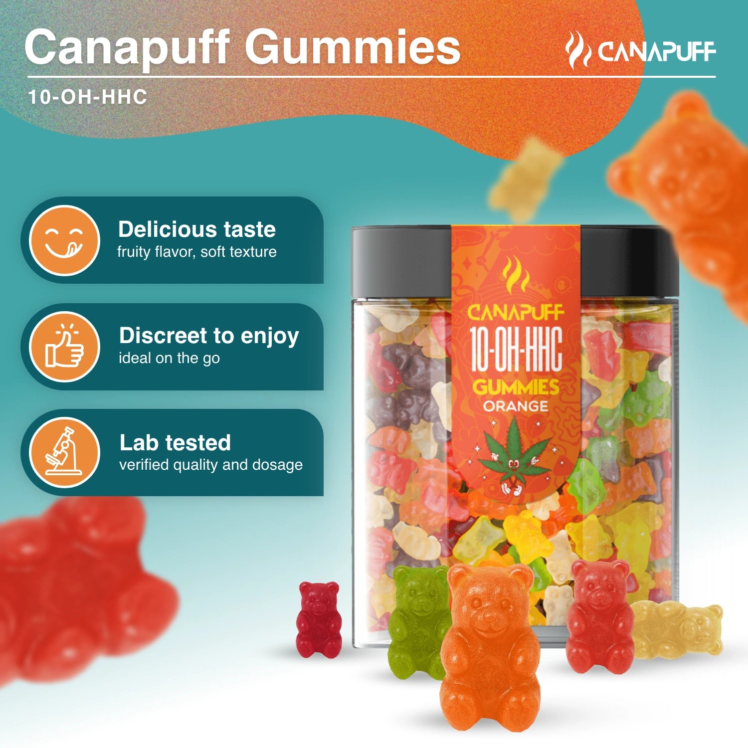 Gomas 10-OH-HHC - Laranja - Canapuff