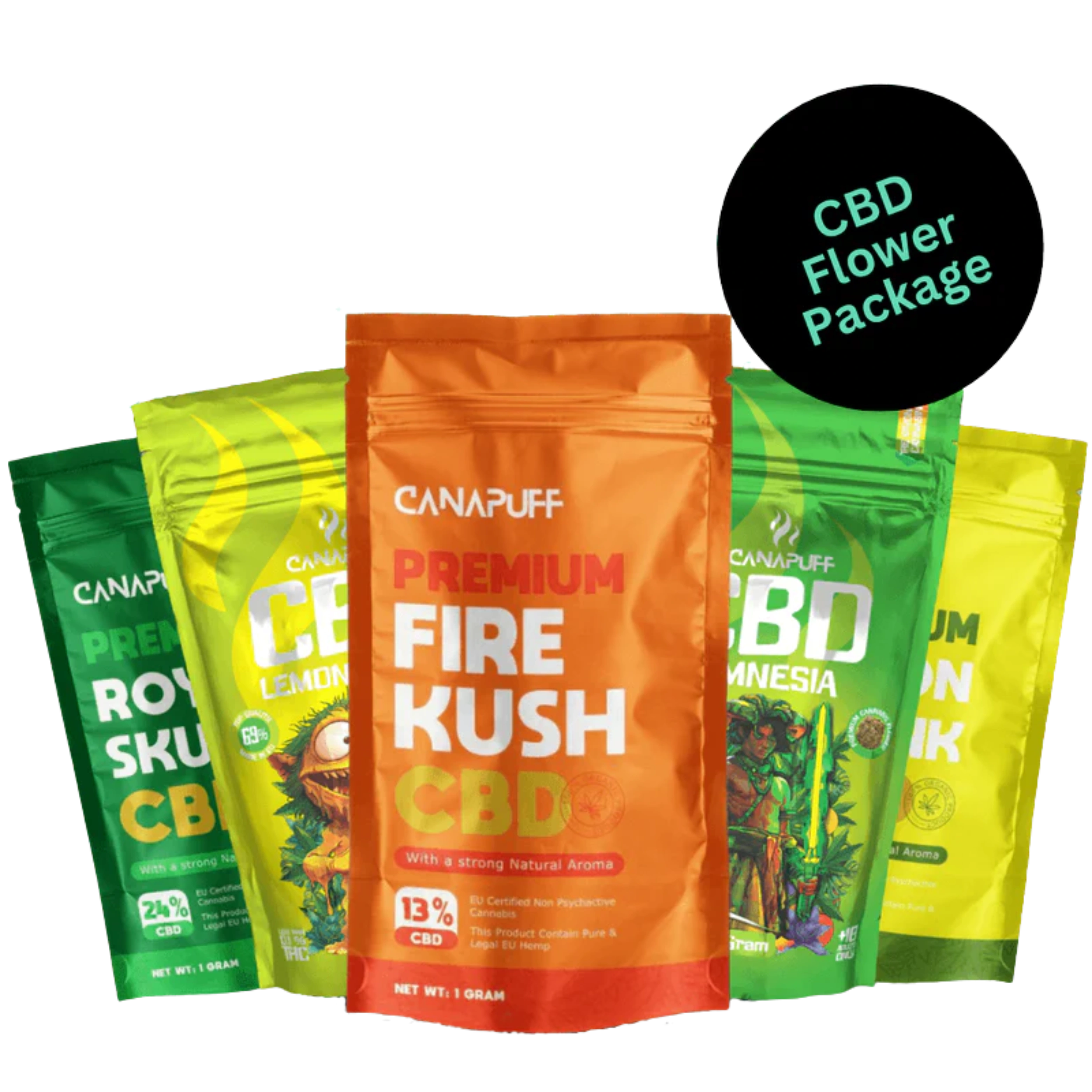 Conjunto de flores CBD