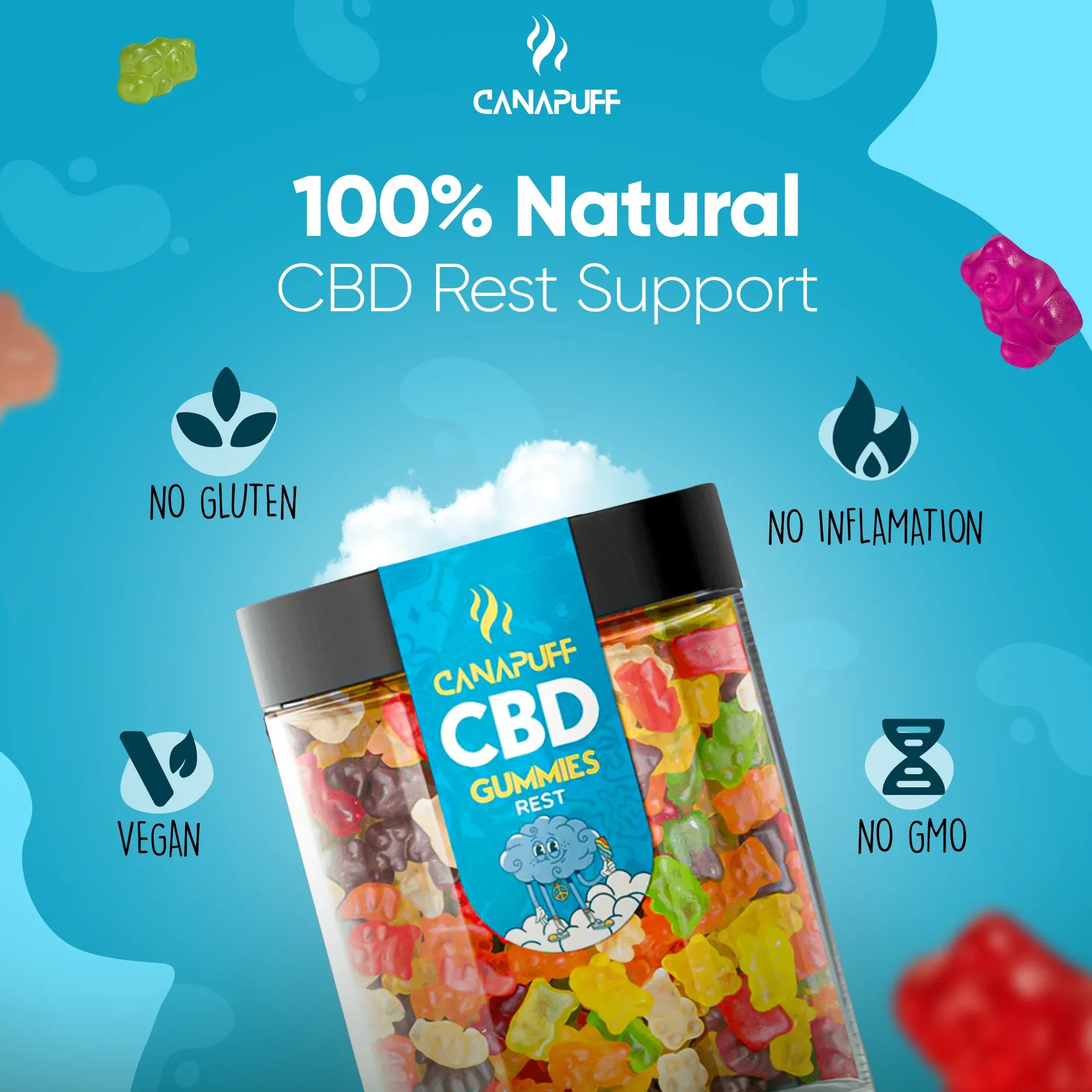 Canapuff - Gomas de CBD - Rest-Canapuff
