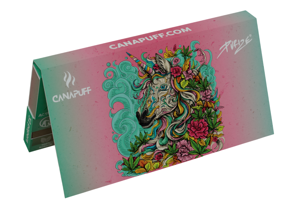 Canapuff Papel de Enrolar - Pack Combo Carbono - Unicorn Piss