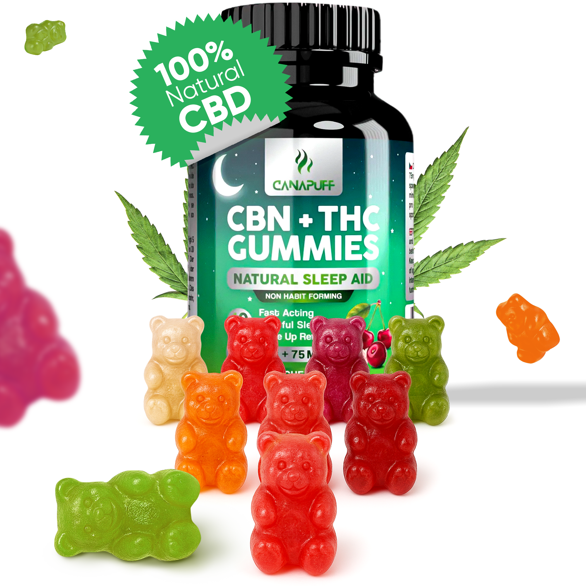 Gomas CBN+THC - Cherry-Canapuff