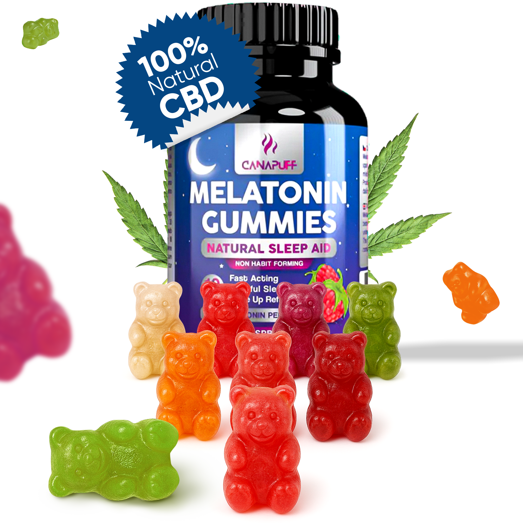 Gomas de Melatonina - Framboesa-Canapuff