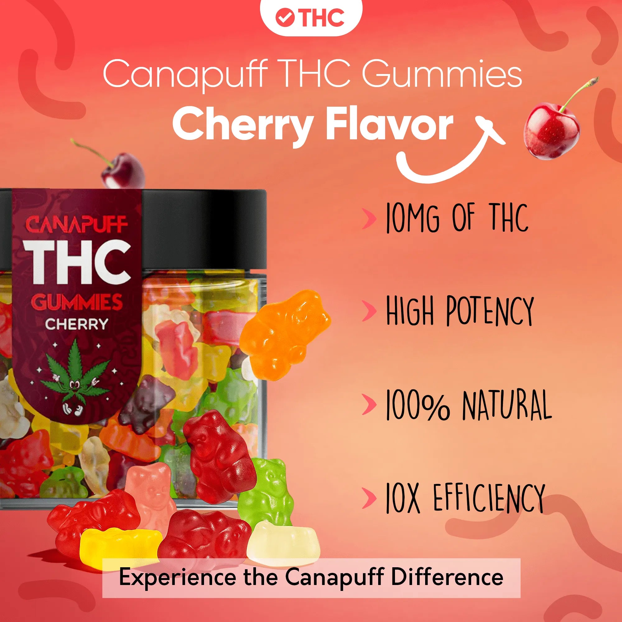 THC gomas cereja