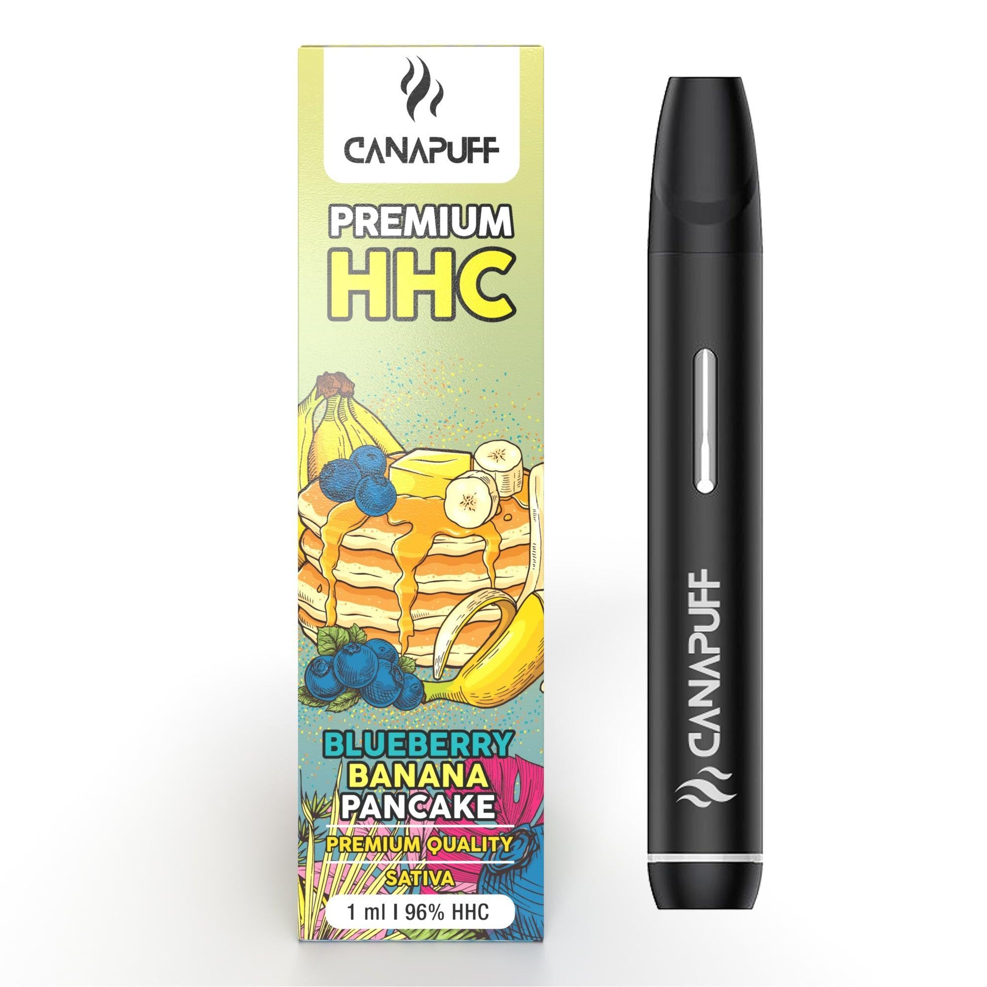 panqueca de mirtilo e banana 96 hhc canapuff uso único 1ml