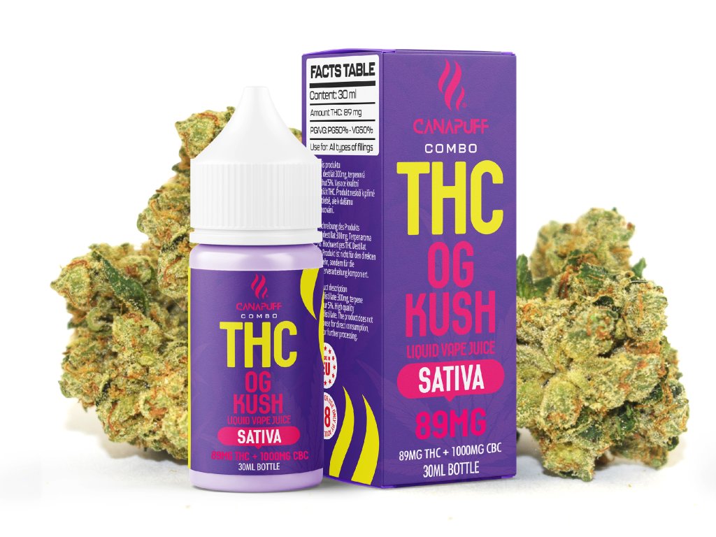 THC Liquid 89mg THC/1000mg CBC - OG Kush - 30ml
