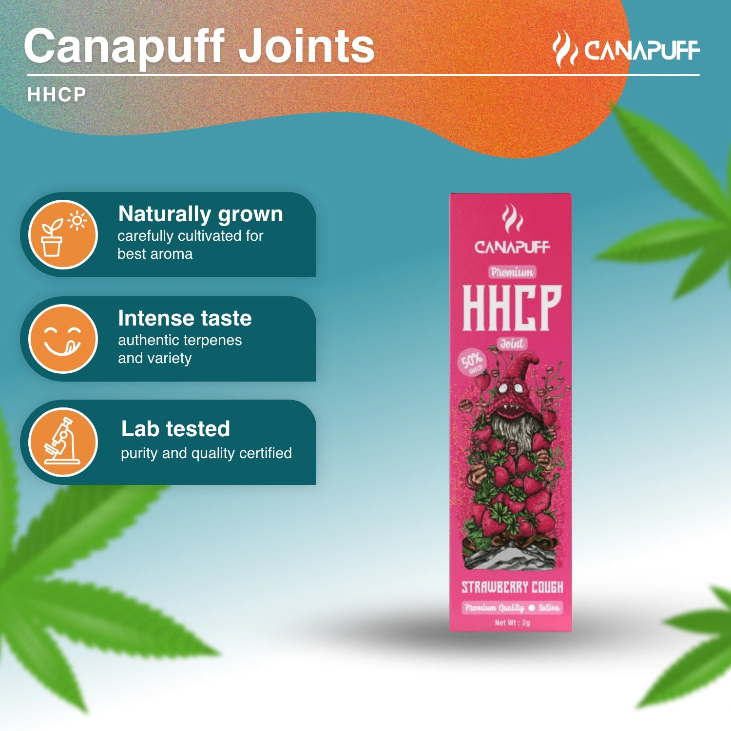 HHC-P Joint 50% Strawberry Cough 2g - Canapuff