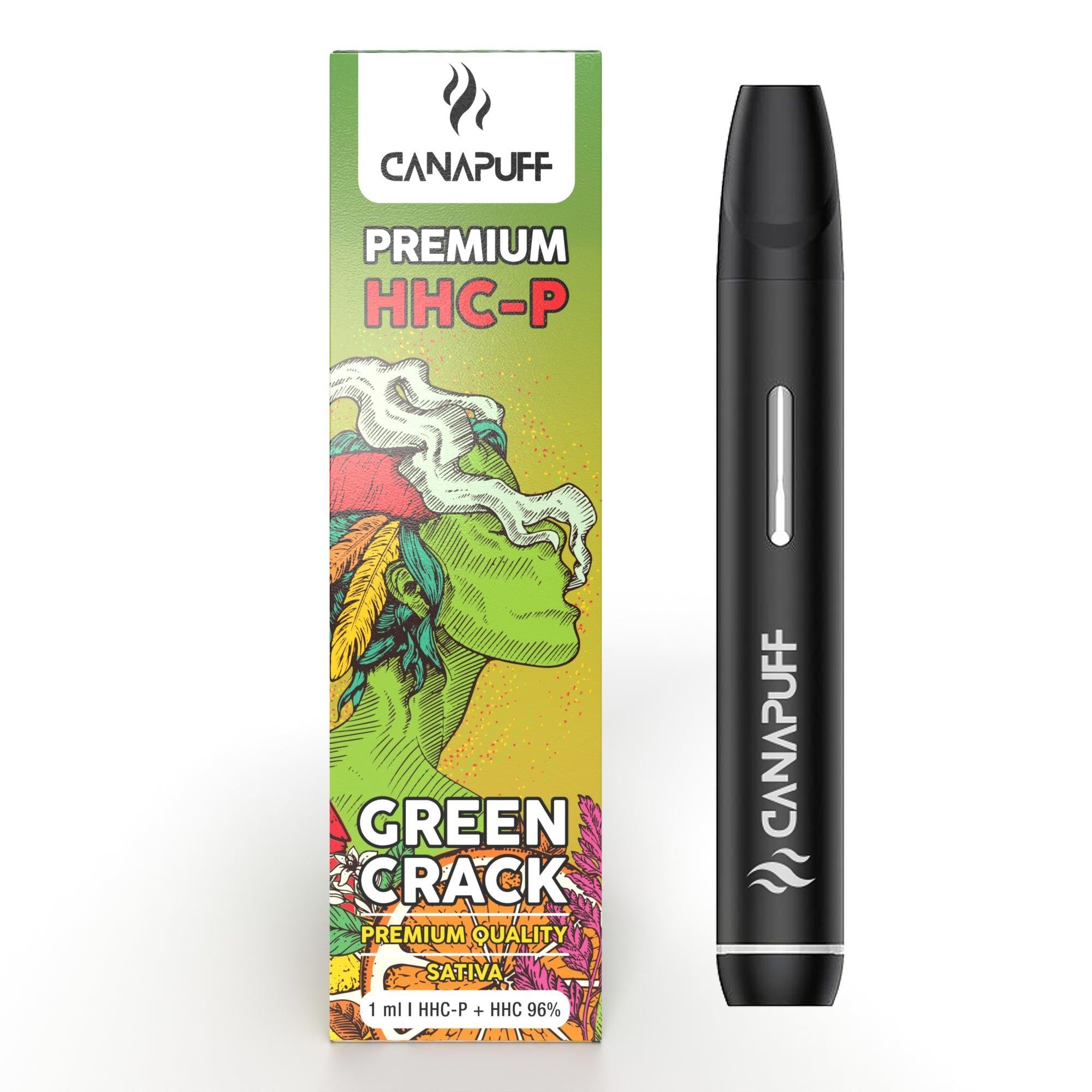 green crack 96 hhc p canapuff uso único 1ml