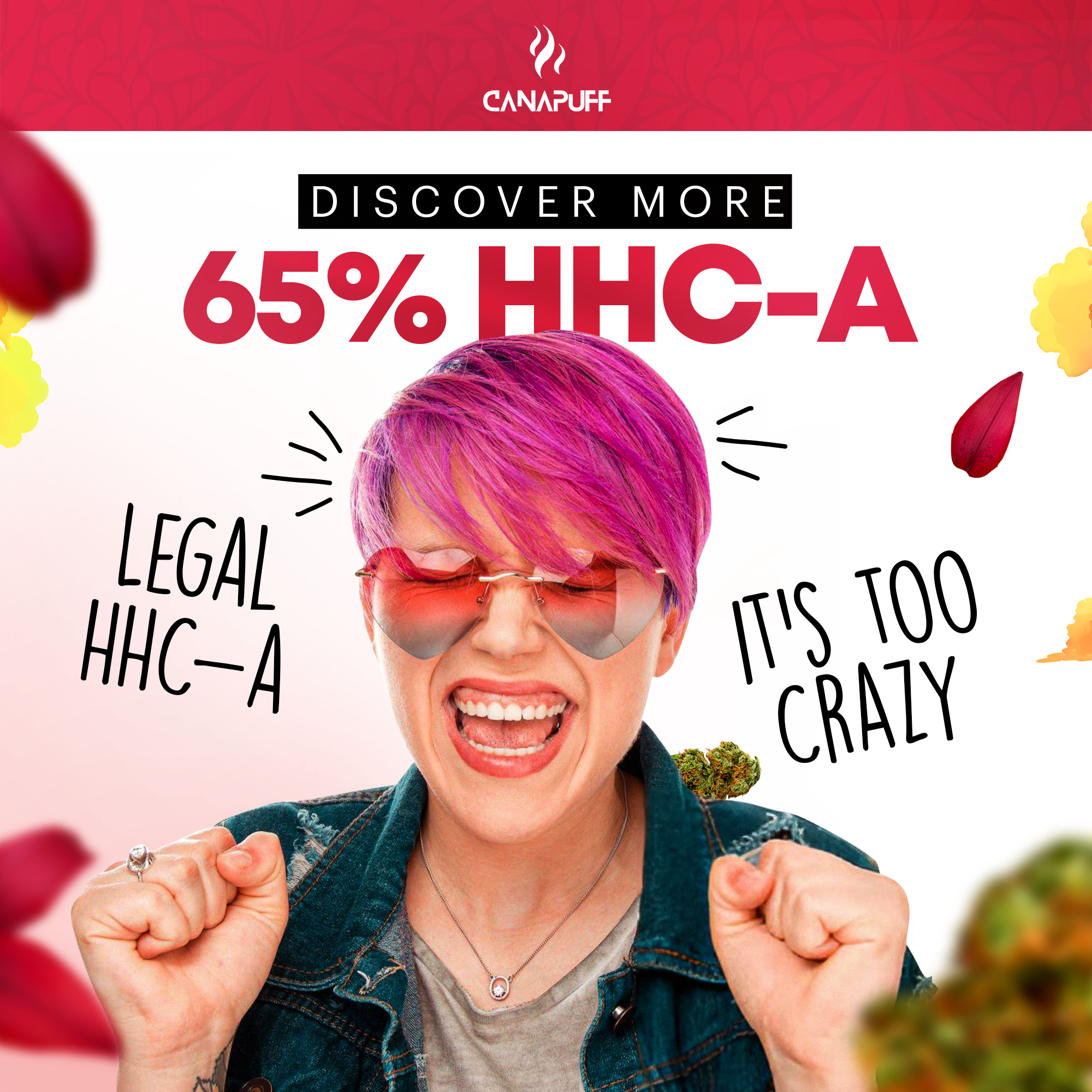 Canapuff - Lemon Cherry Gelato 65% - HHC-A Flores-Canapuff