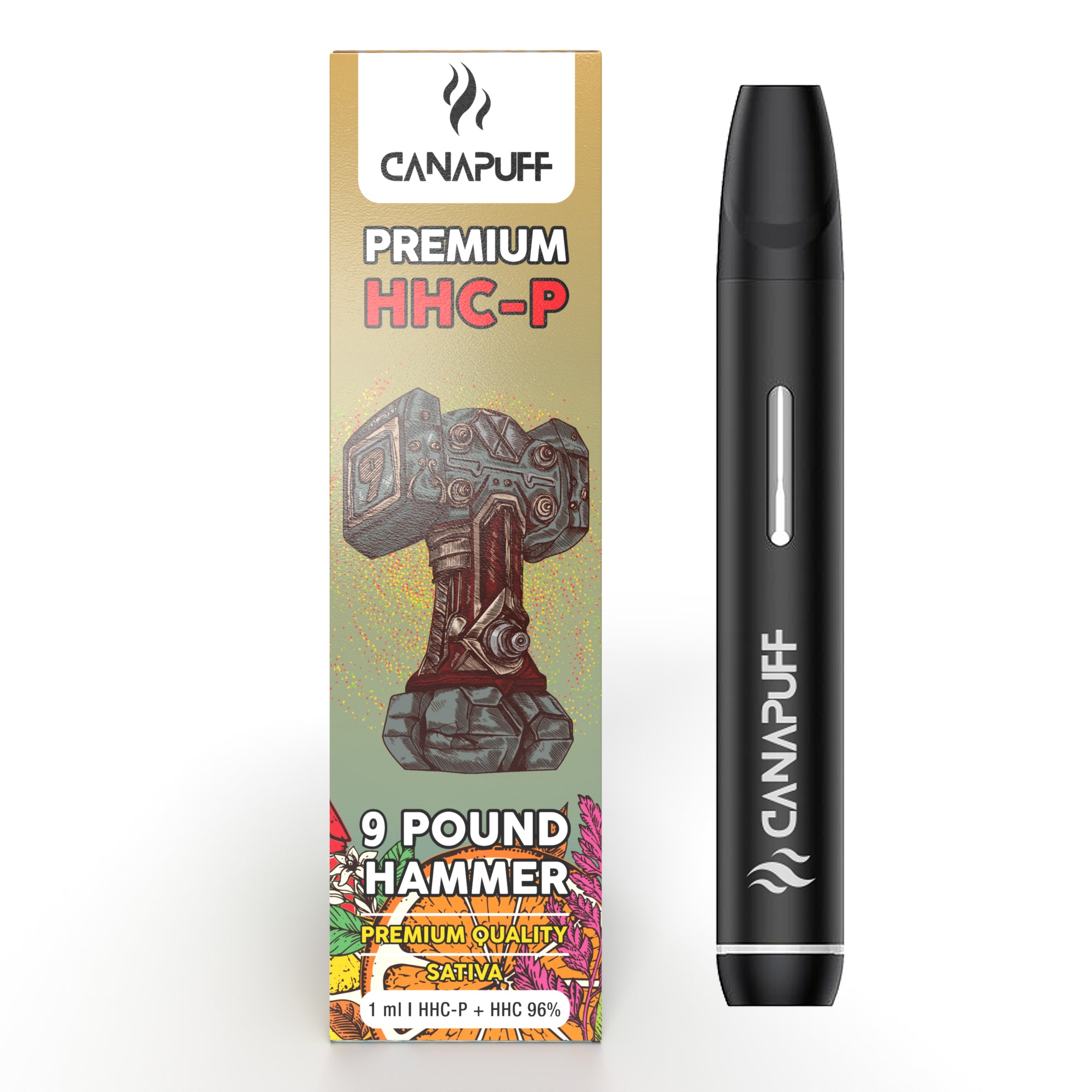 martelo pound 96 hhc p canapuff uso único 1ml
