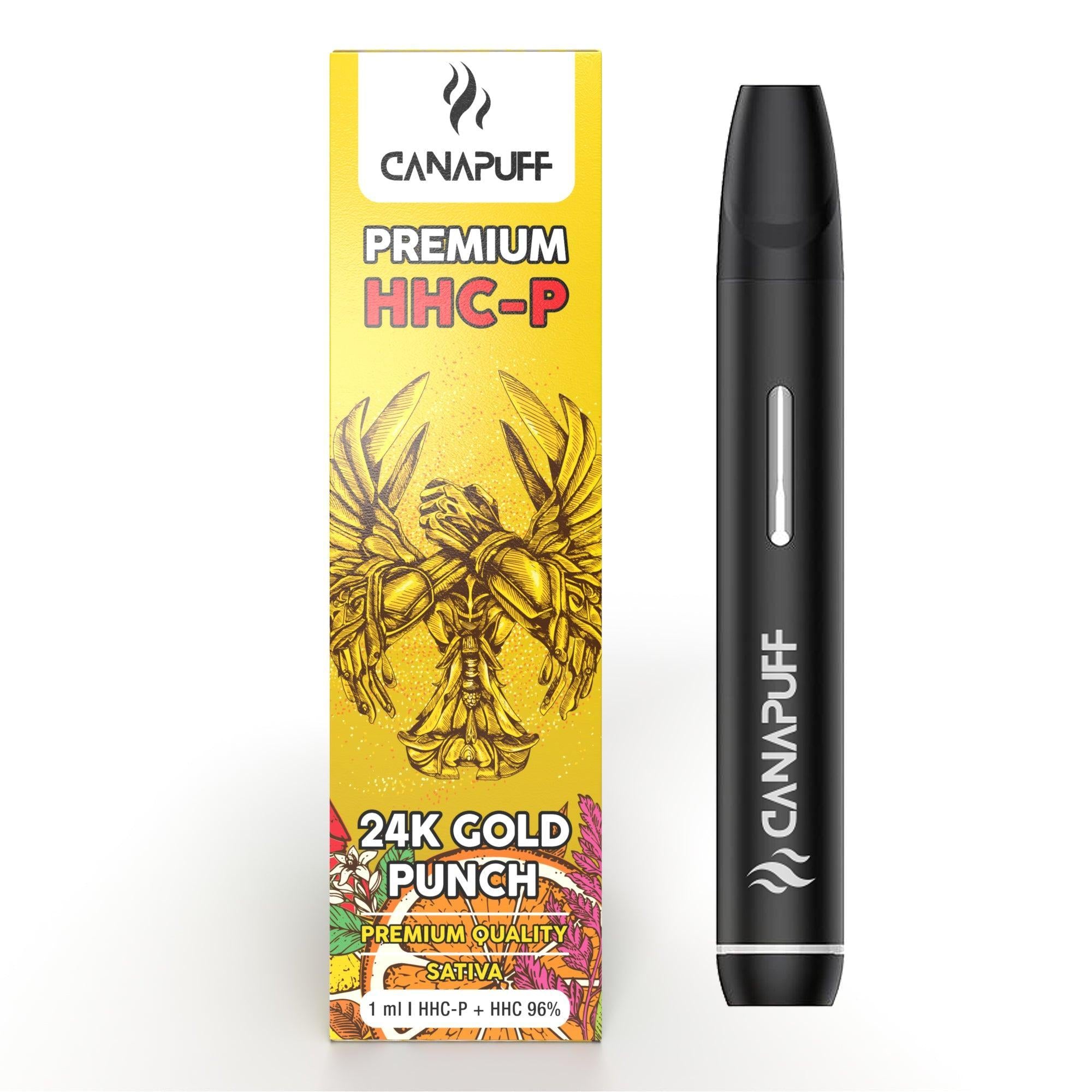 24K GOLD PUNCH 96% HHC-P - CanaPuff - USO ÚNICO - 1ml Canapuff
