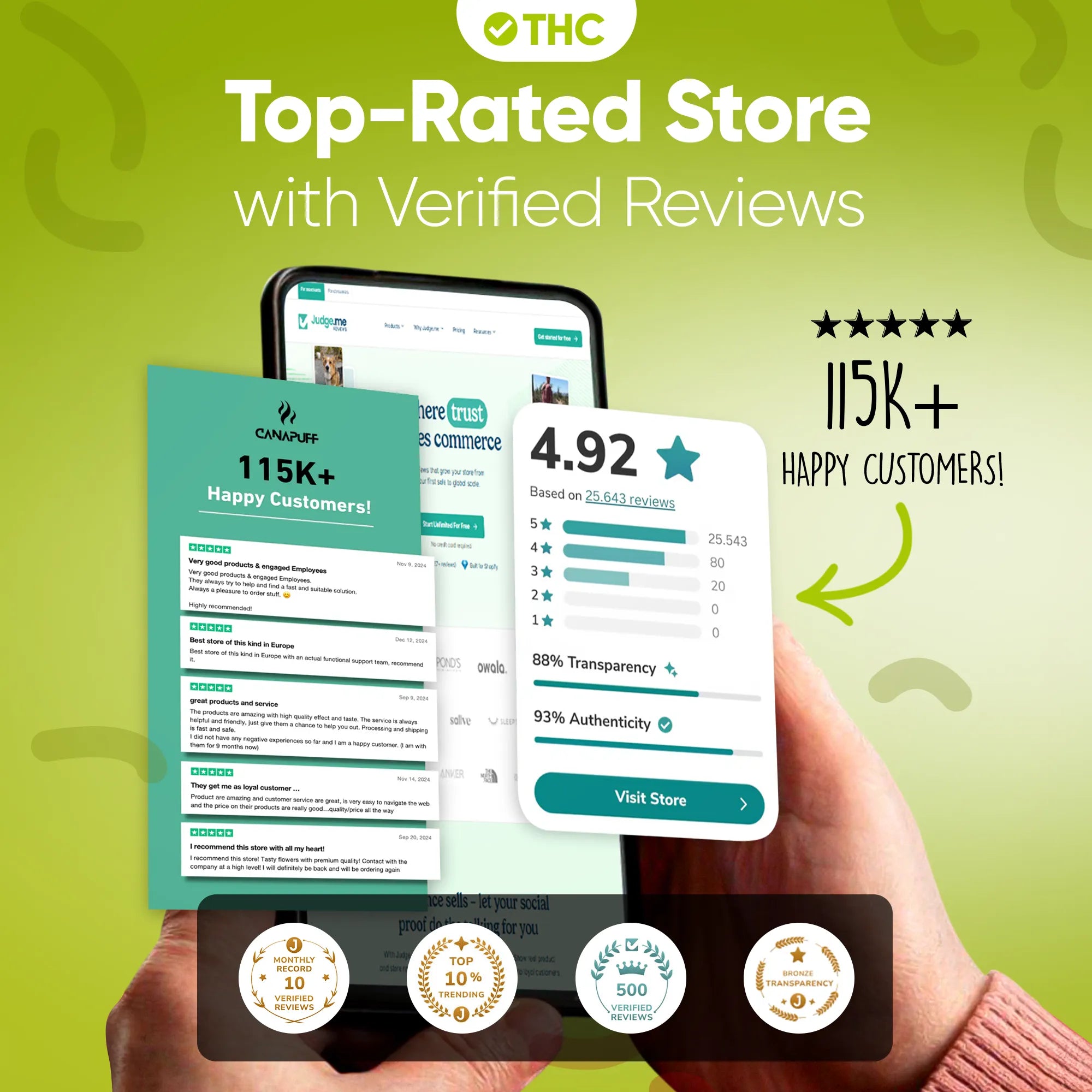 Gomas THC Maçã Verde-Canapuff