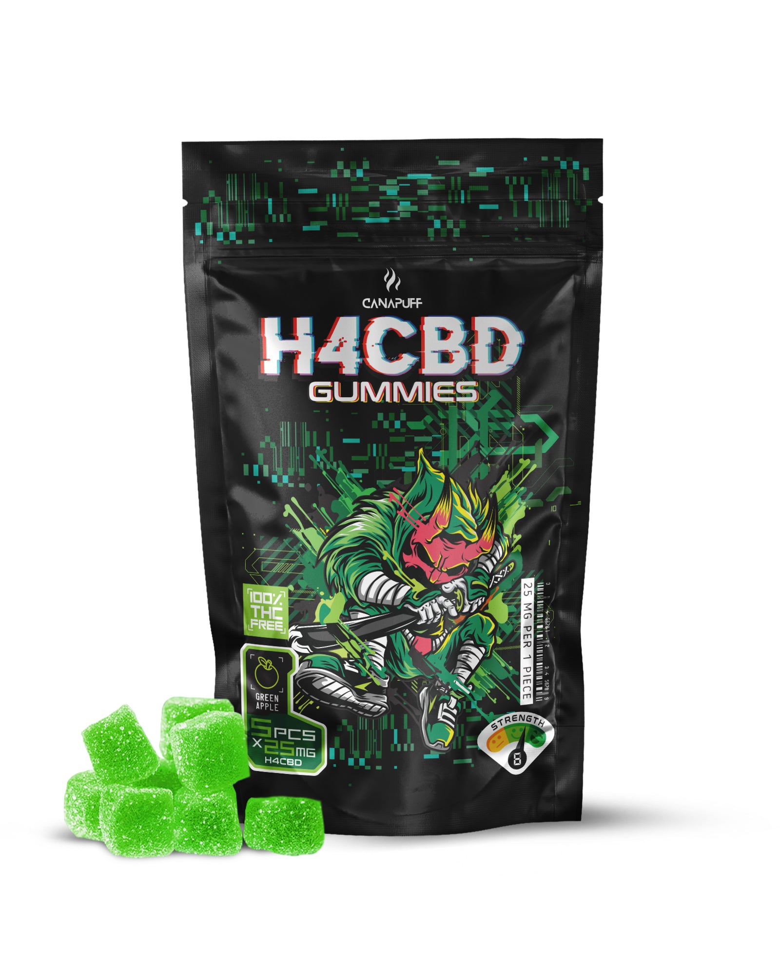 Canapuff - Gomas H4CBD - Maçã Verde Canapuff