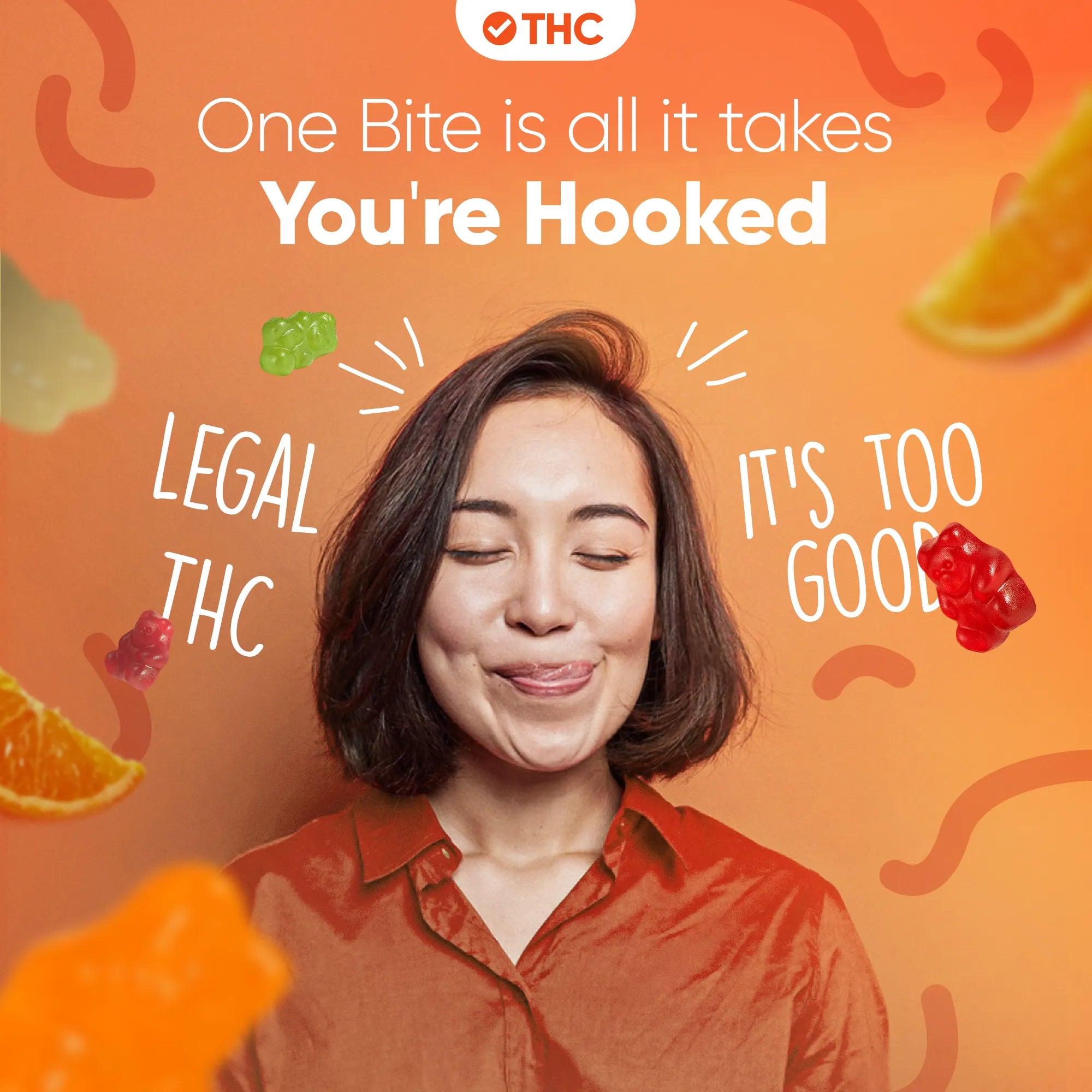 Gomas THC Laranja-Canapuff