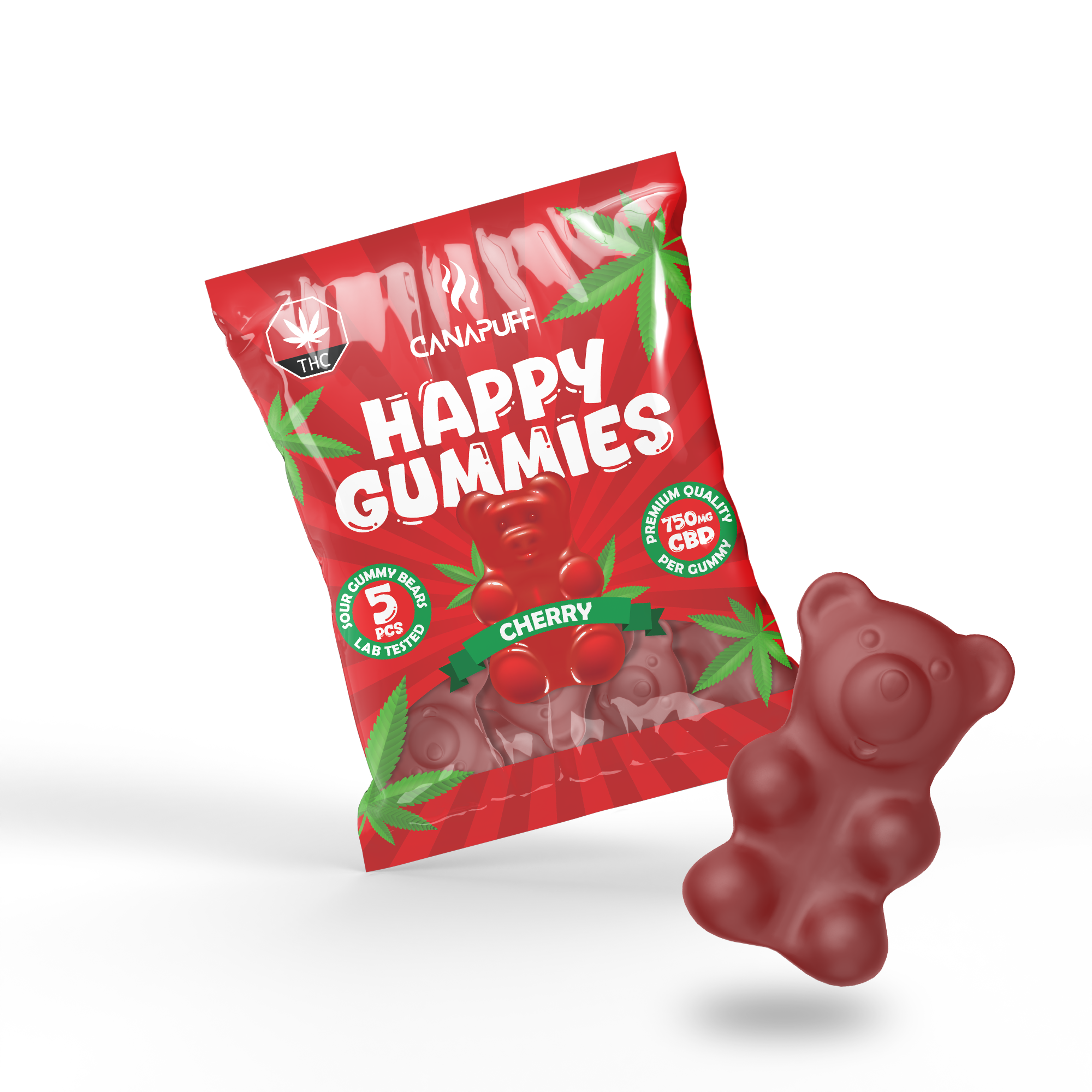 Canapuff - Gomas de CBD - Cereja