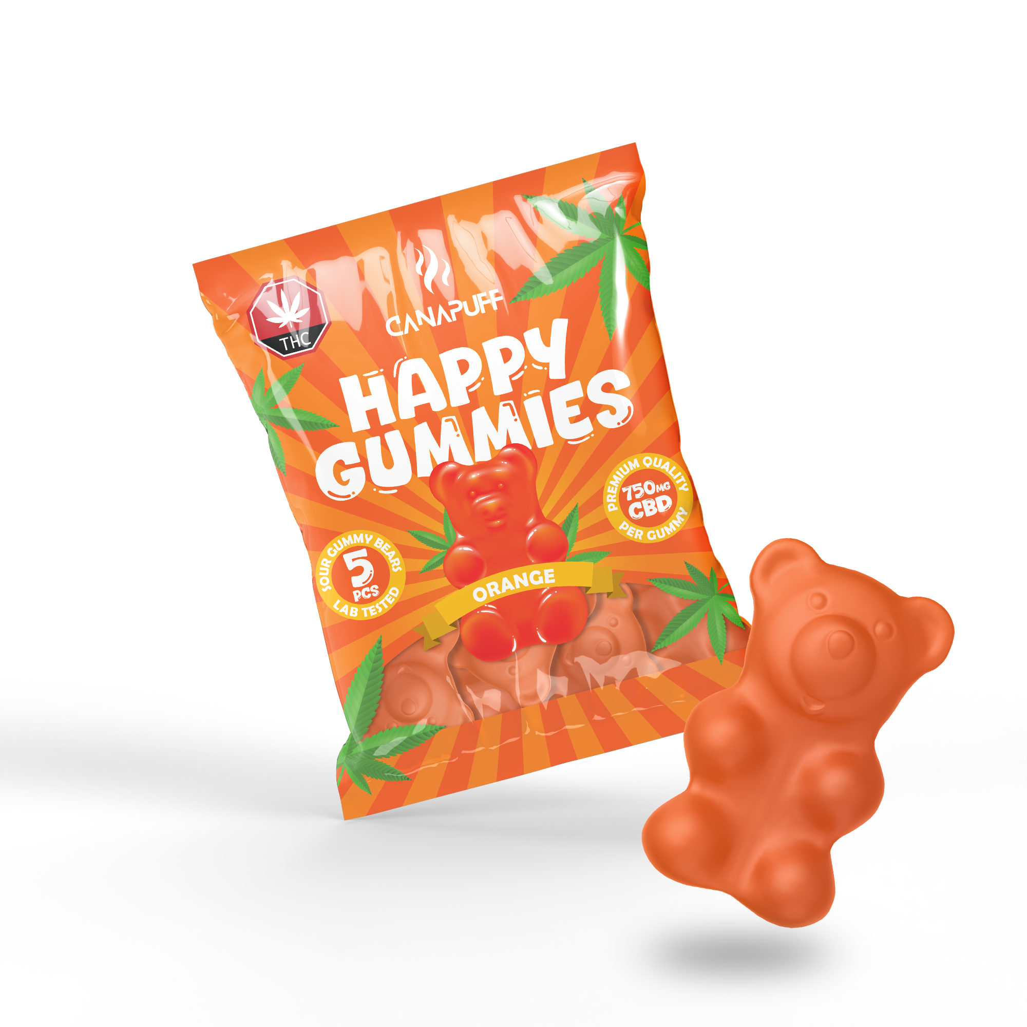 Canapuff - Gomas de CBD - Laranja