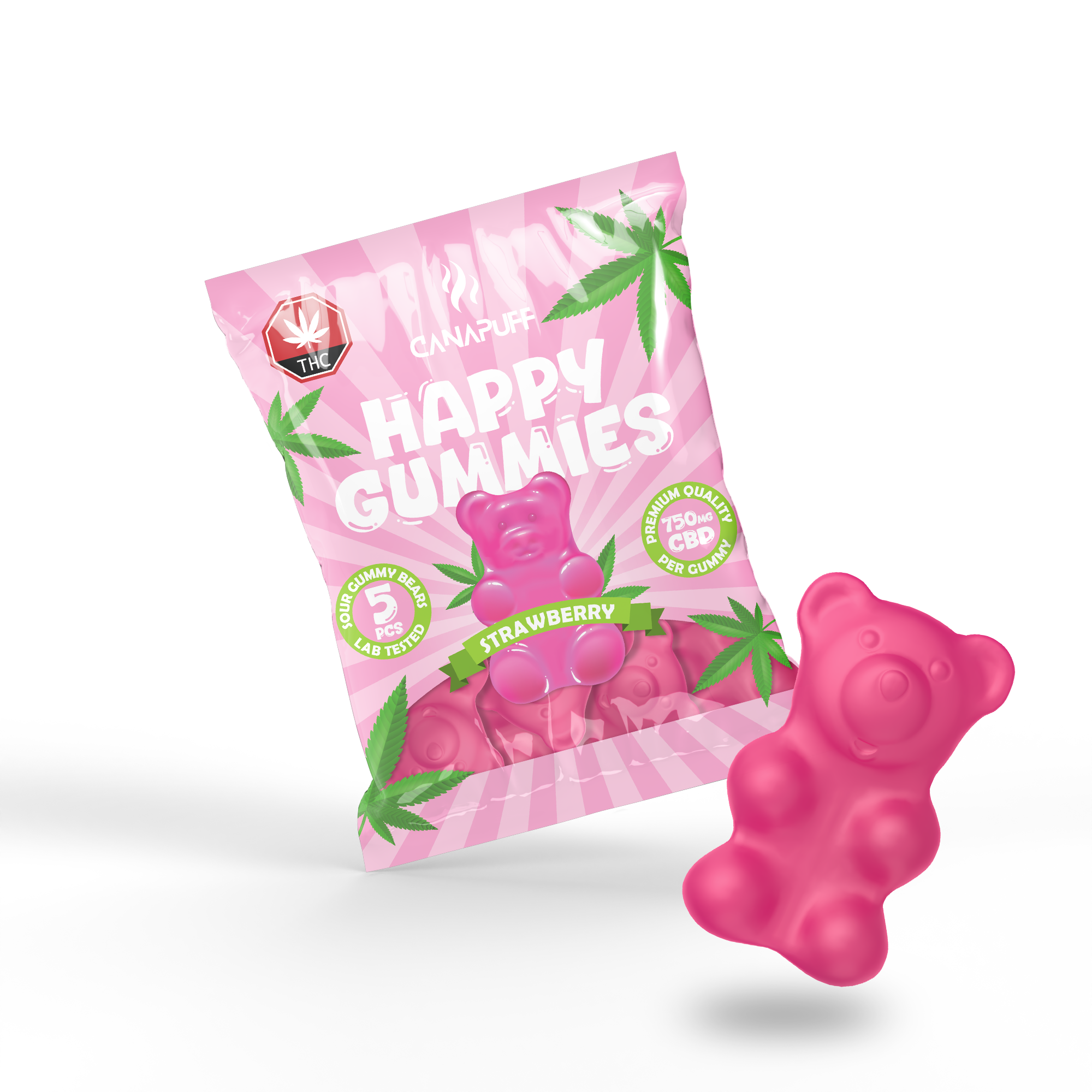 Canapuff - Gomas de CBD - Morango