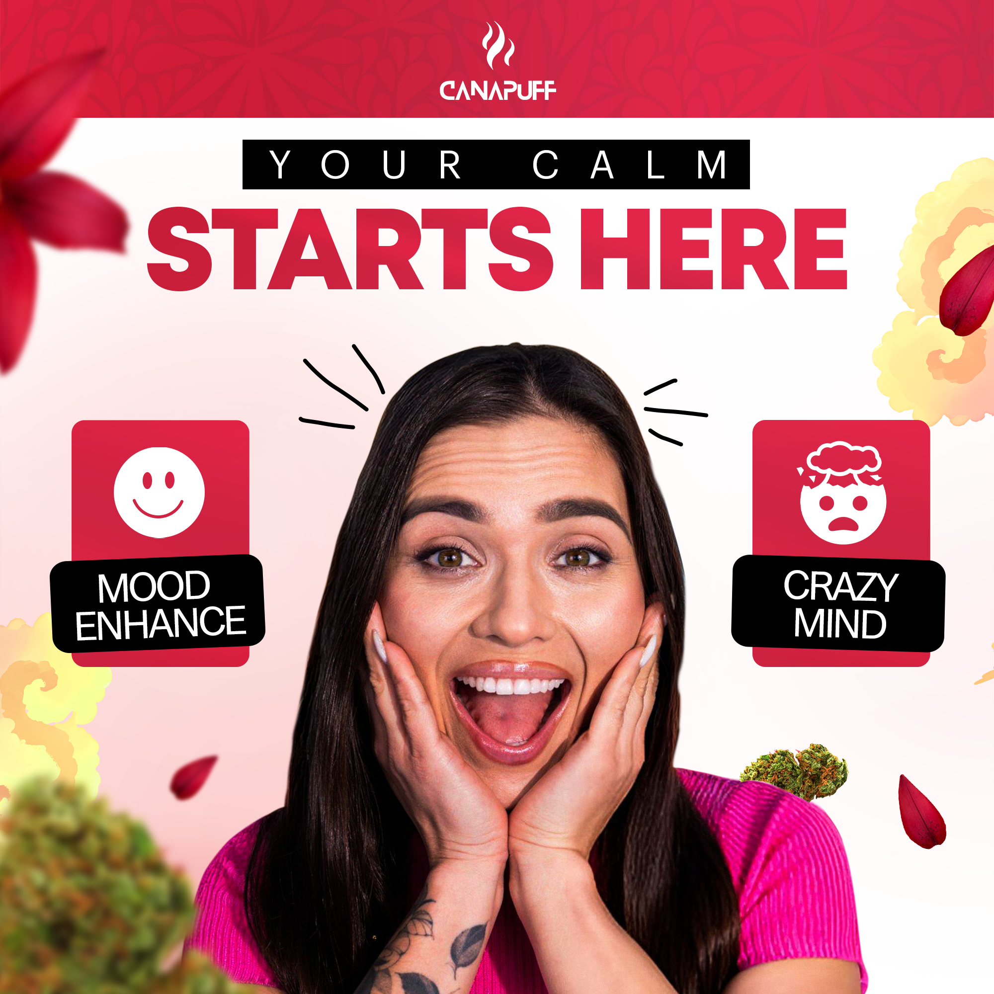 Canapuff - Lemon Cherry Gelato 65% - HHC-A Flores-Canapuff