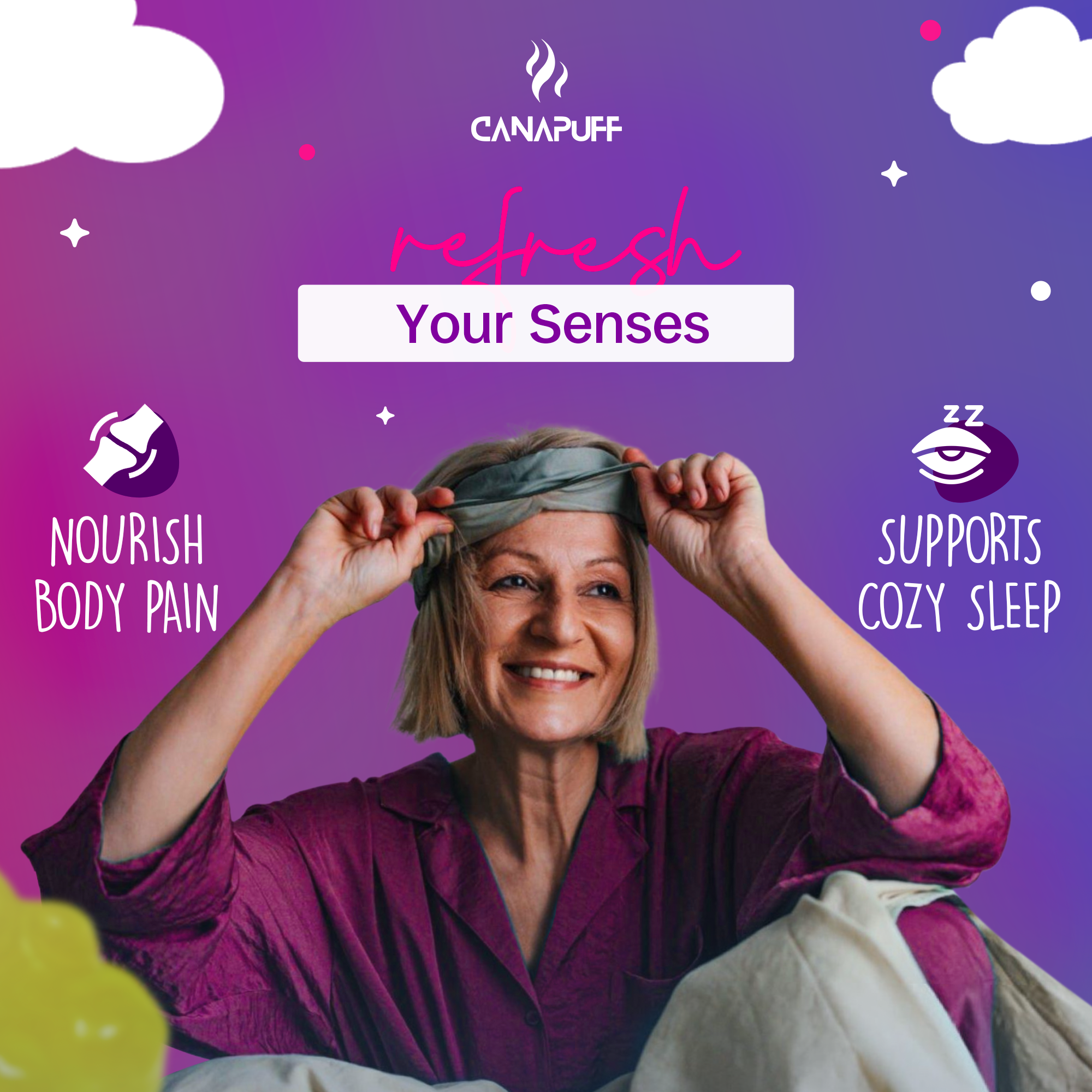 Gomas de Melatonina+CBN - Framboesa-Canapuff