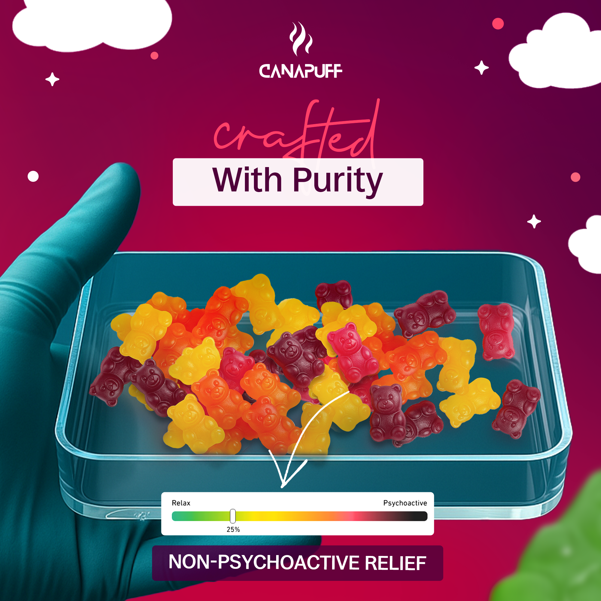 Gomas de Melatonina+CBD - Cherry-Canapuff