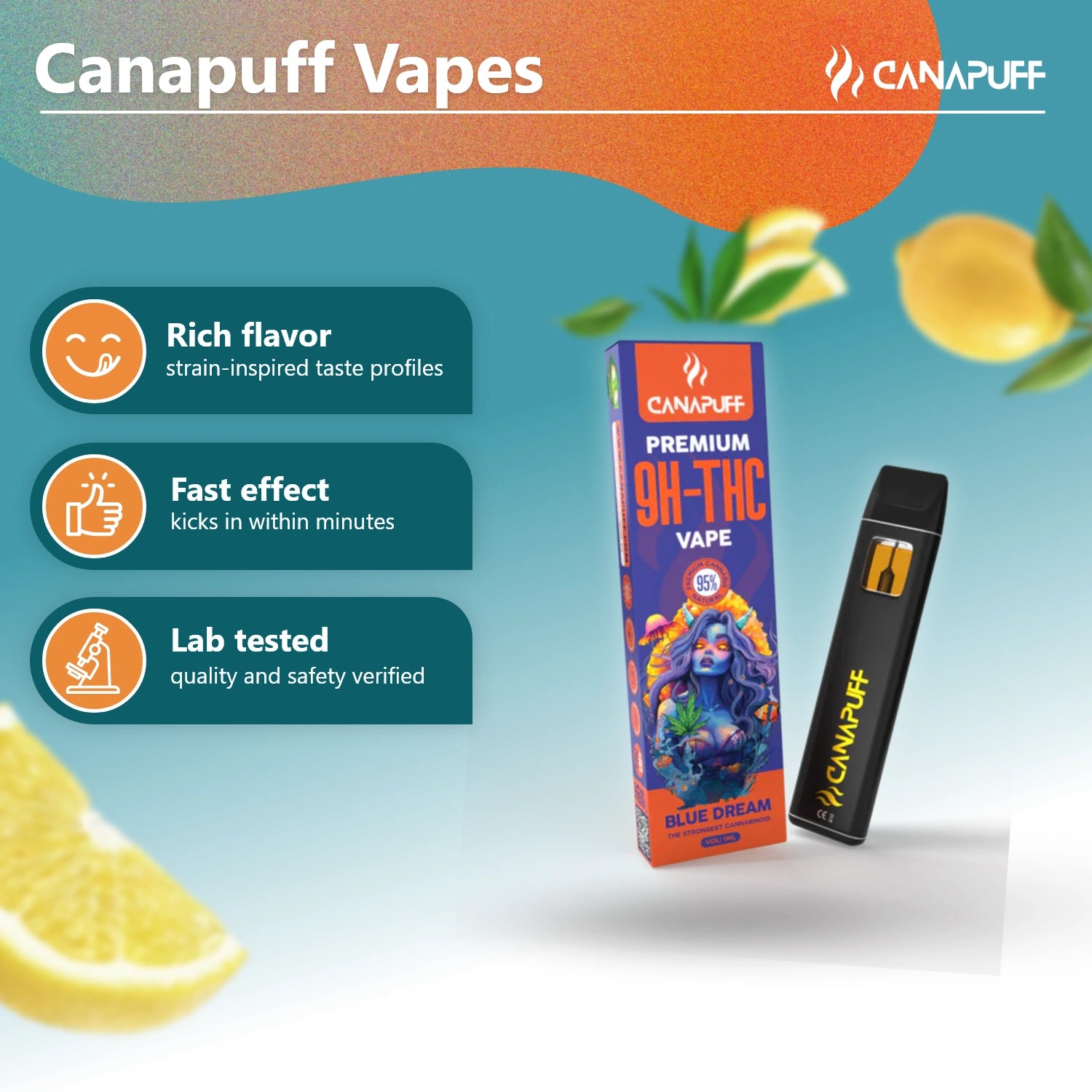 Blue Dream 95% 9H-THC - Canapuff - Vape - 1ml