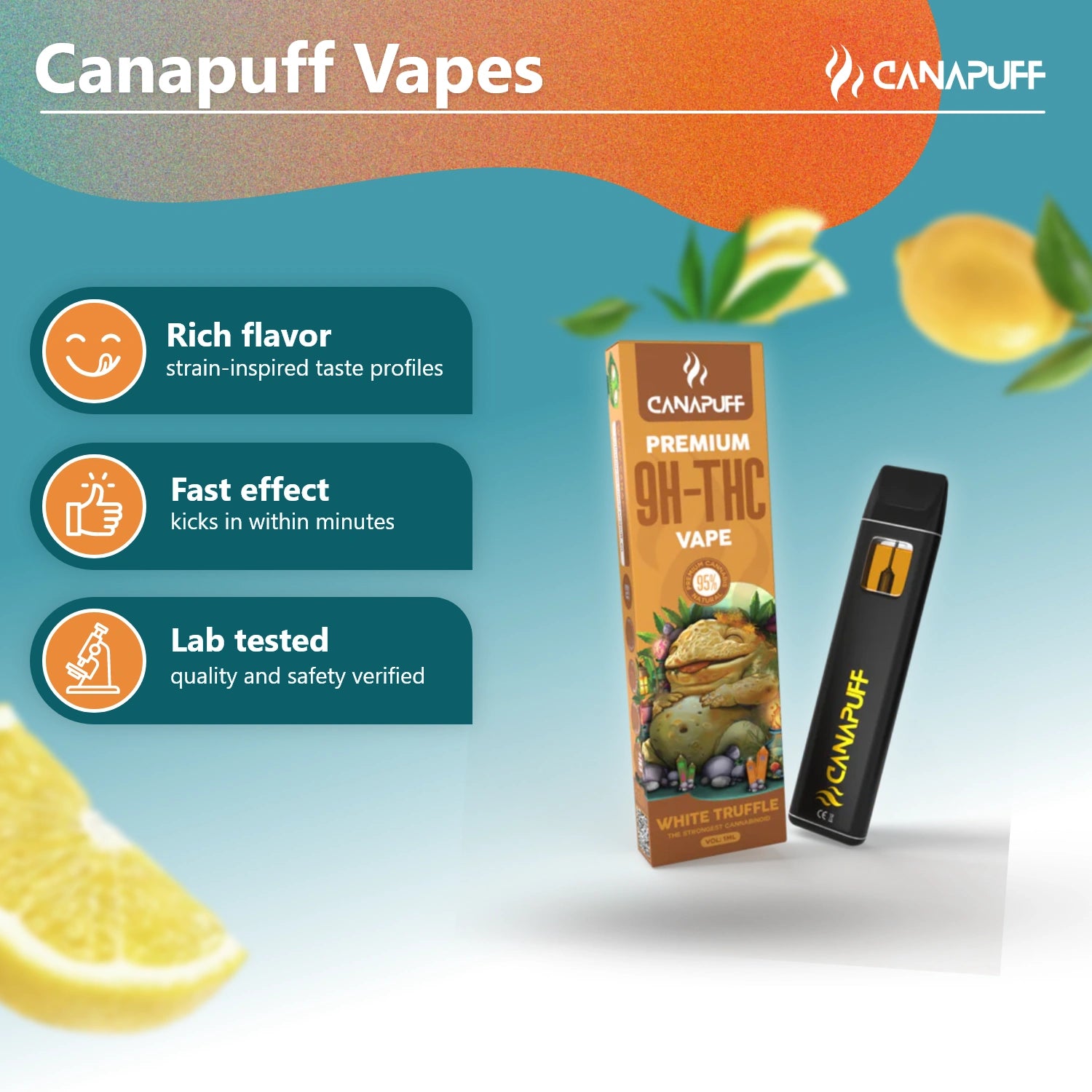 White Truffle 95% 9H-THC - Canapuff - Vape - 1ml