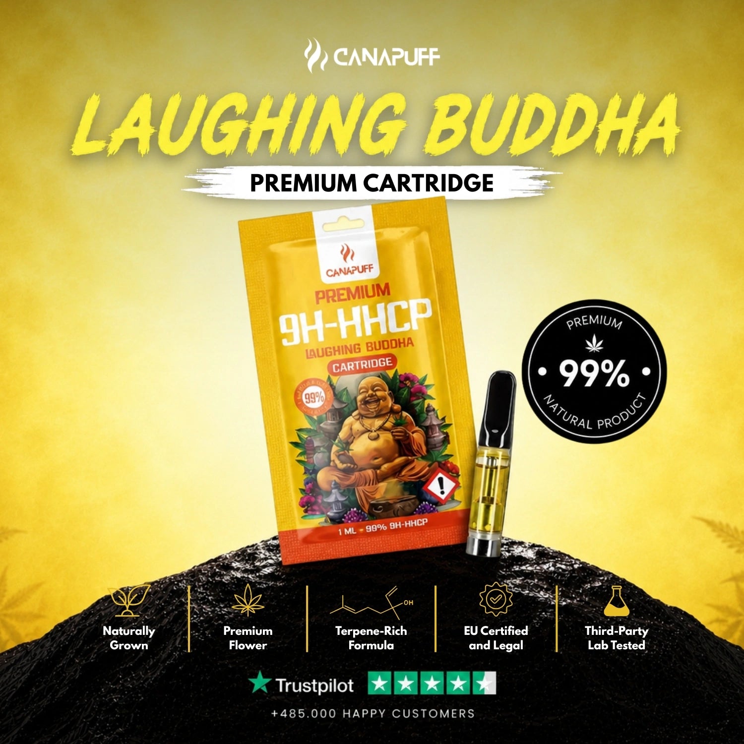 9H-HHCP Cartucho Laughing Buddha 99%