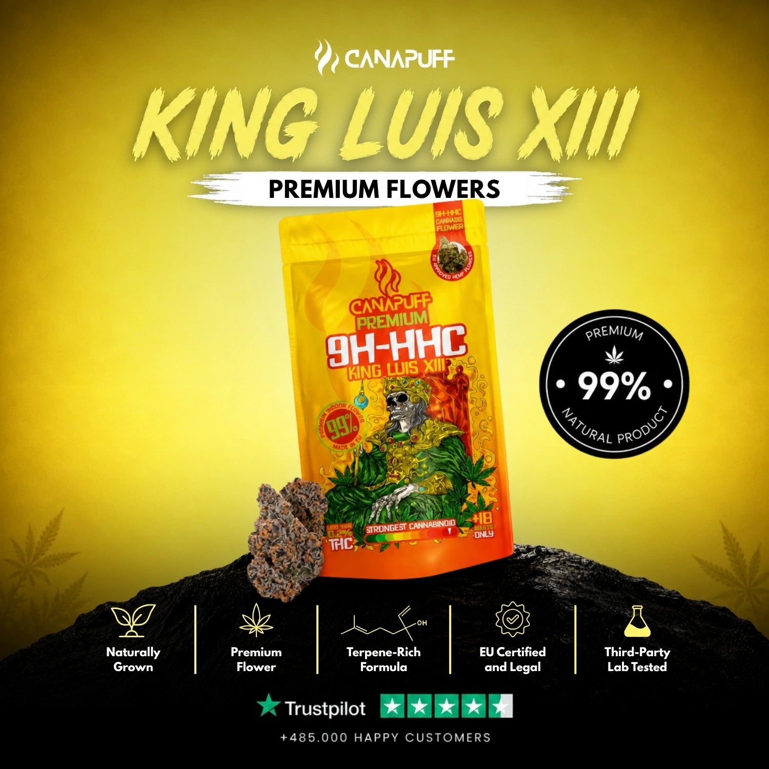 Canapuff - King Luis XIII 99% - Flores 9H-HHC