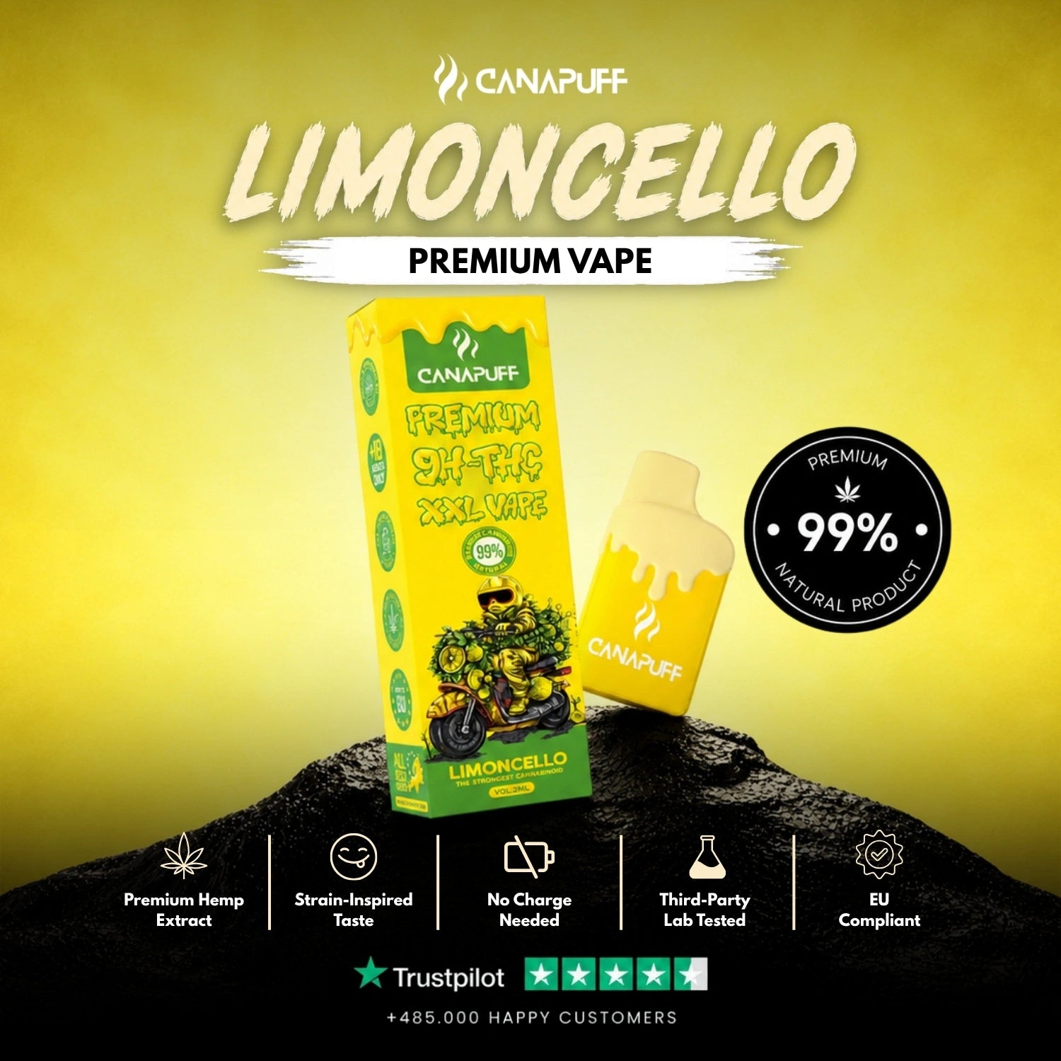 9H-THC XXL Vape Limoncello 99% 2ml