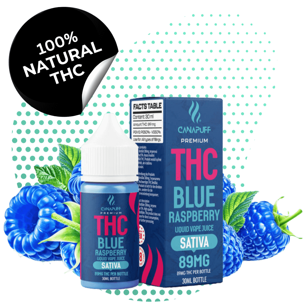 THC Líquido Framboesa Azul Sativa