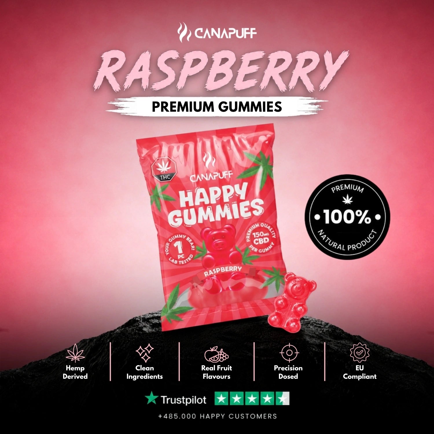 CBD Gomas Framboesa