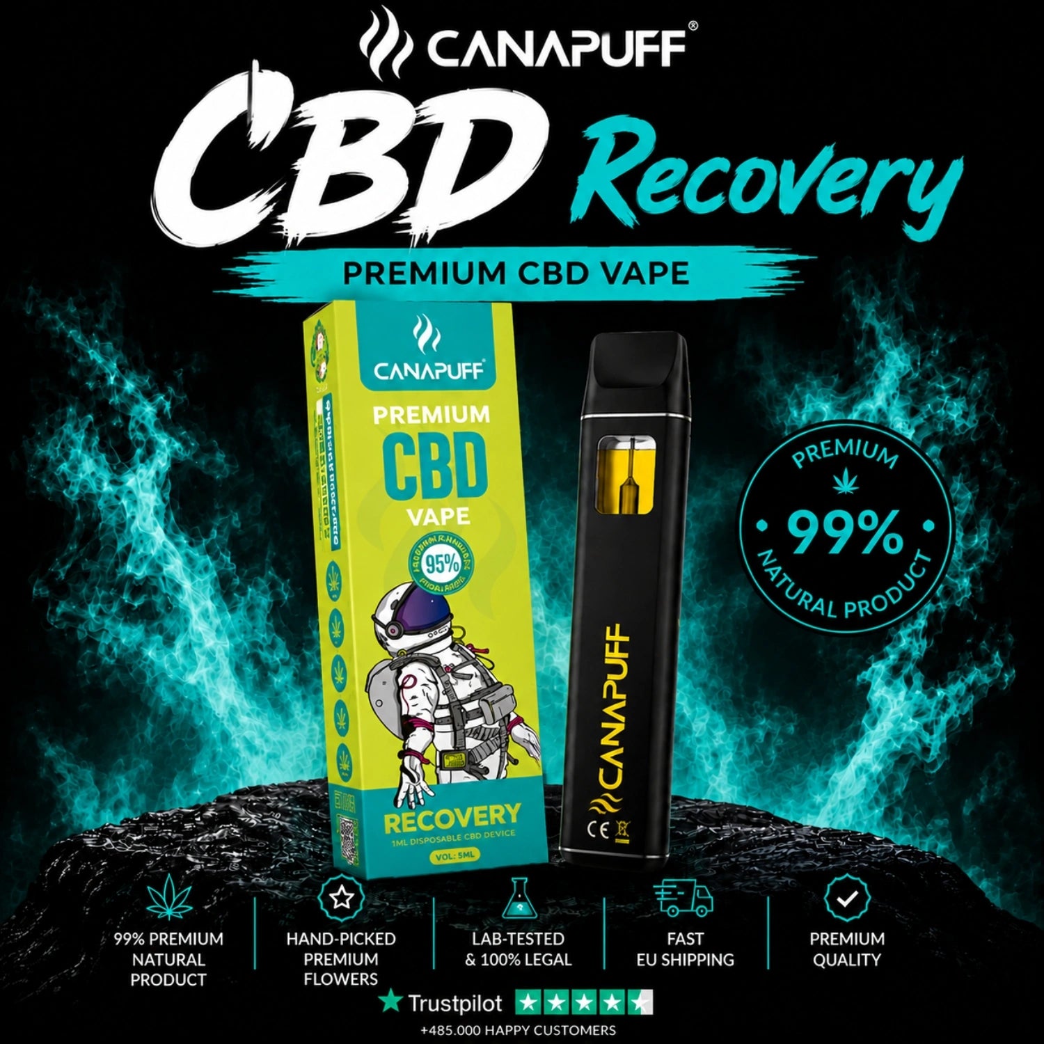 CBD Vape Recovery 95% 1 ml