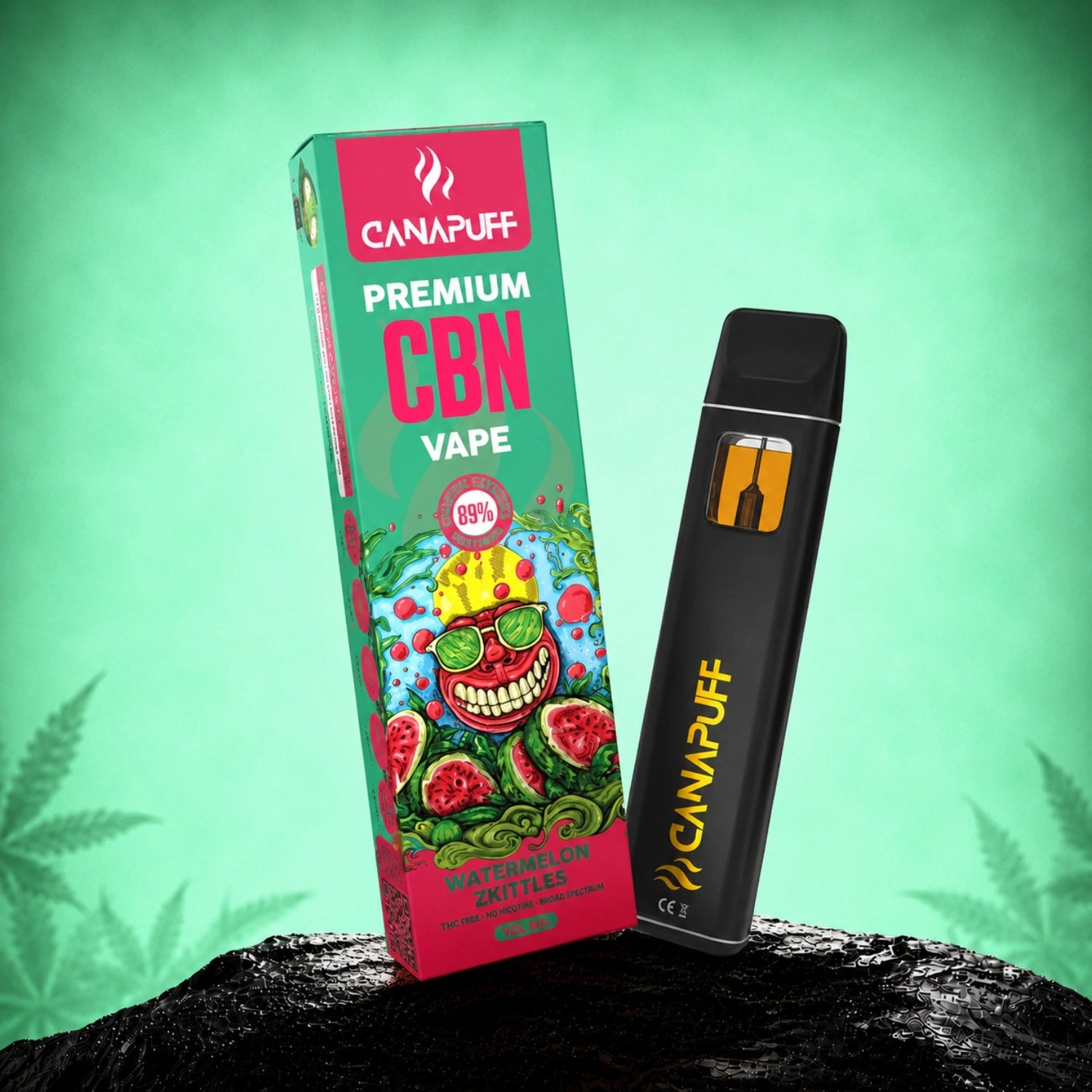 CBN Vape Zkittles de Melancia 89% 1 ml