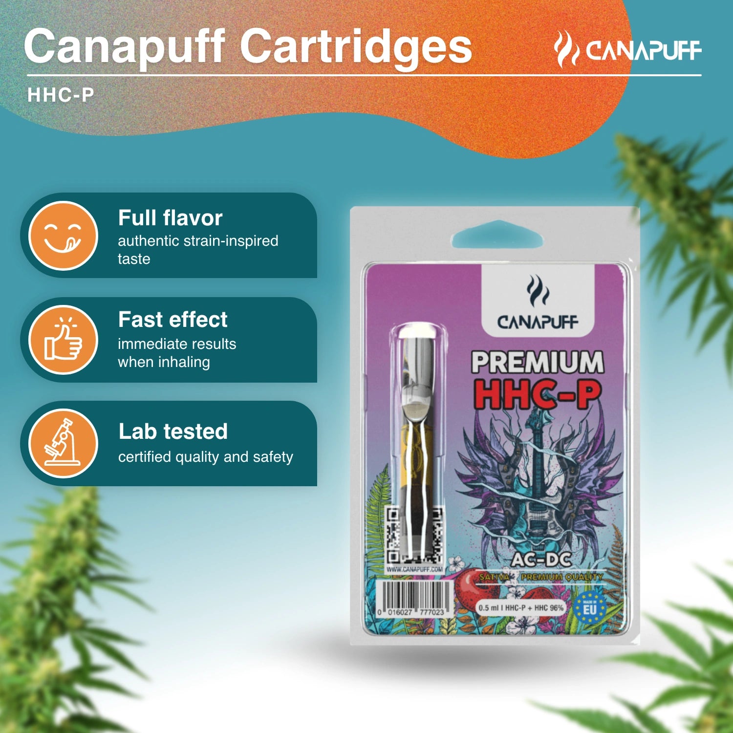 AC-DC - HHC-P 96% - cartucho - Canapuff