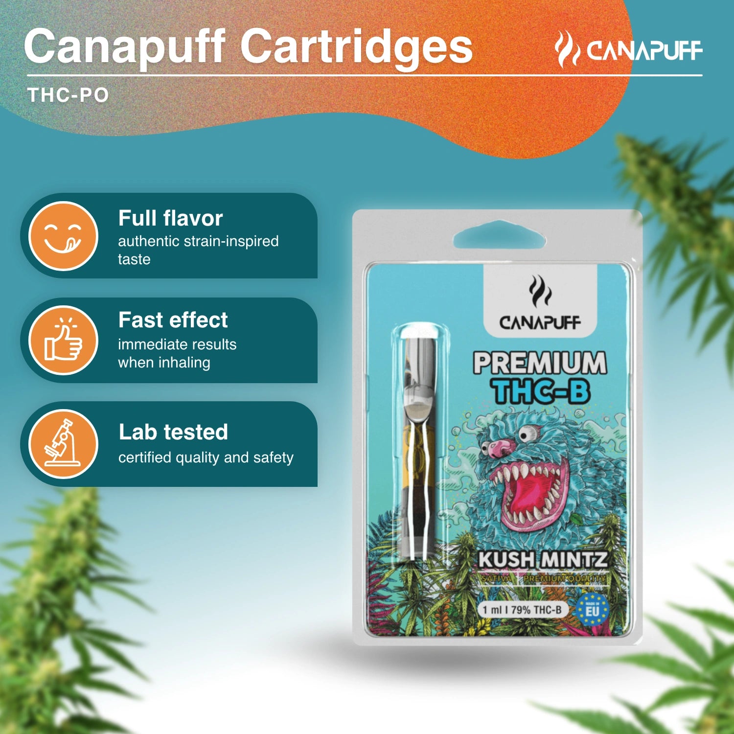 Kush Mintz - THC-B 79% - cartucho - CanaPuff