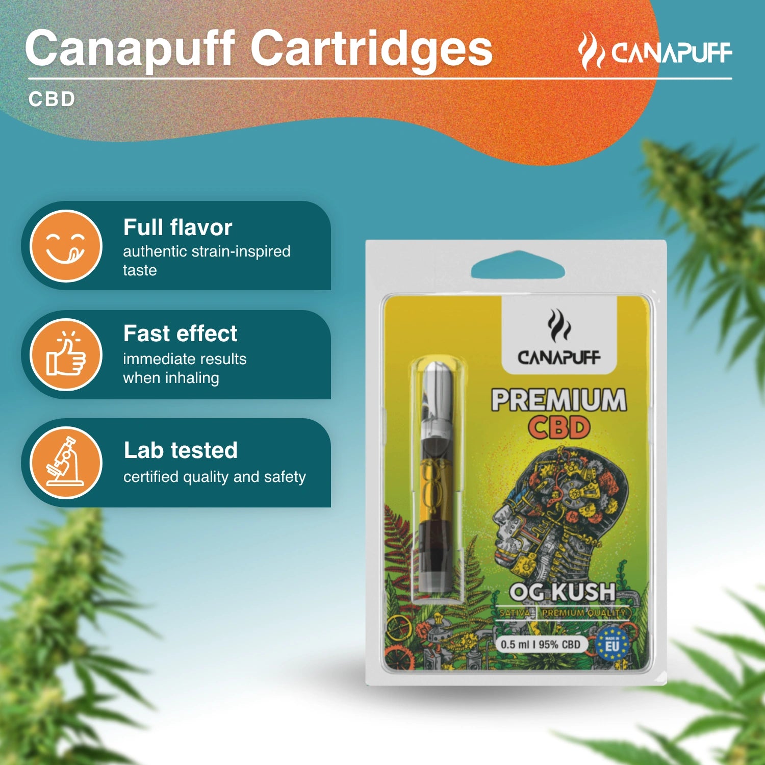 OG Kush - CBD 95% - cartucho - CanaPuff