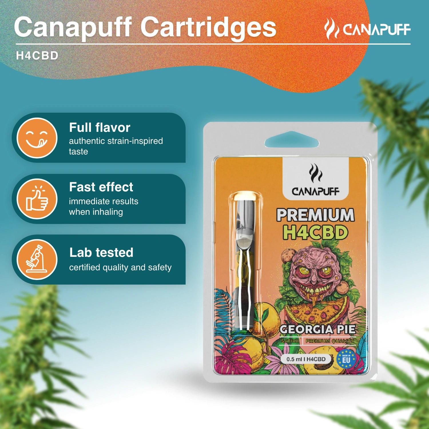 Georgia Pie - H4CBD 96% - cartucho - CanaPuff