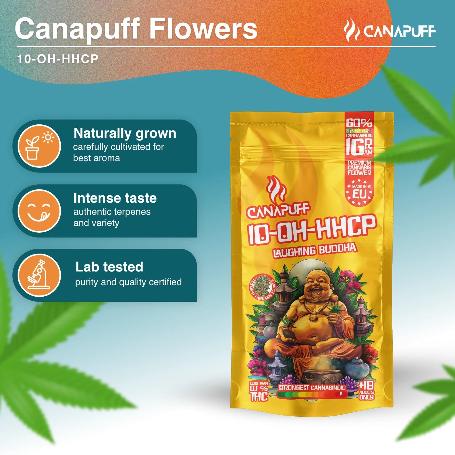 Laughing Buddha 60% - 10-OH-HHCP Flores - Canapuff