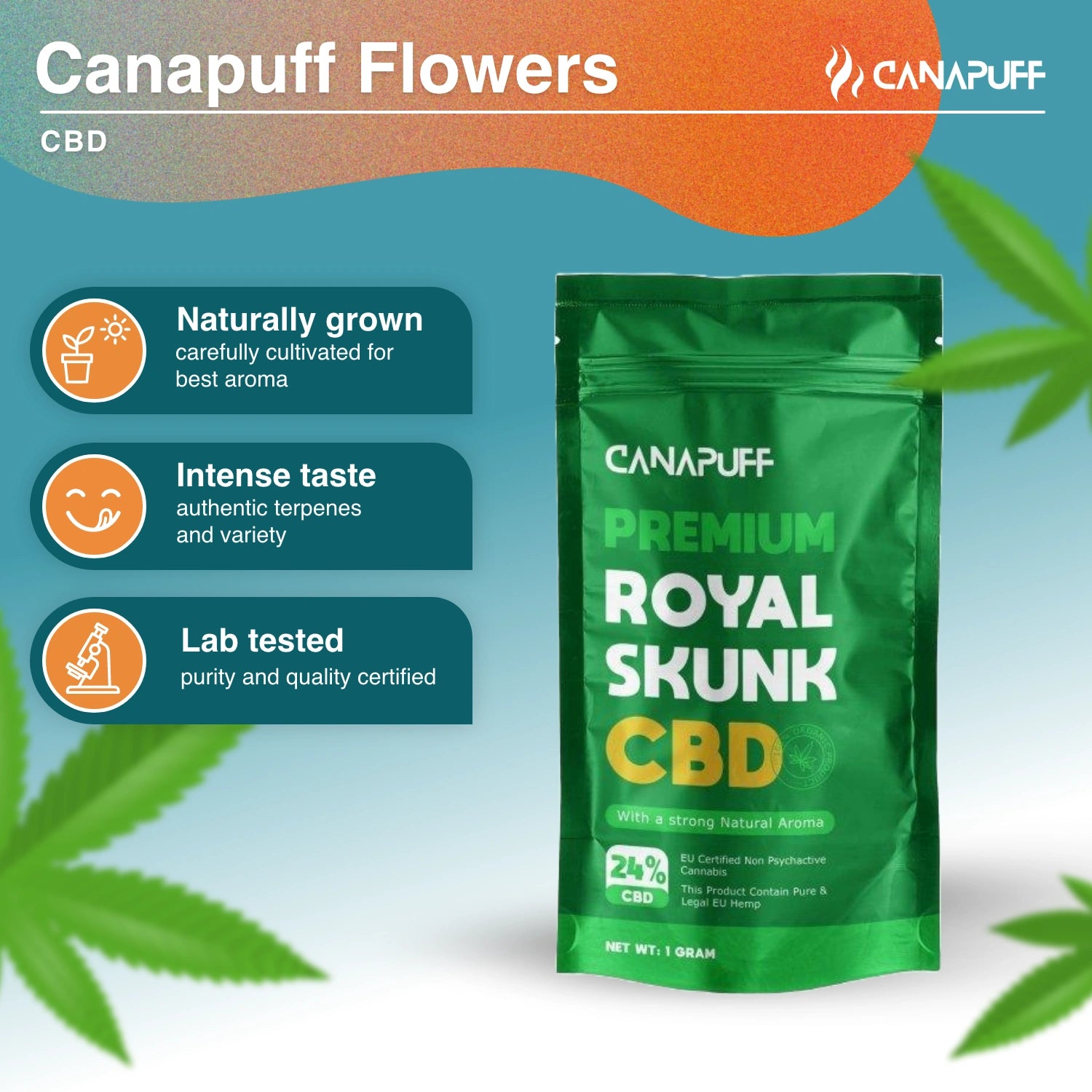 Royal Skunk 24% - Flores de CBD - Canapuff