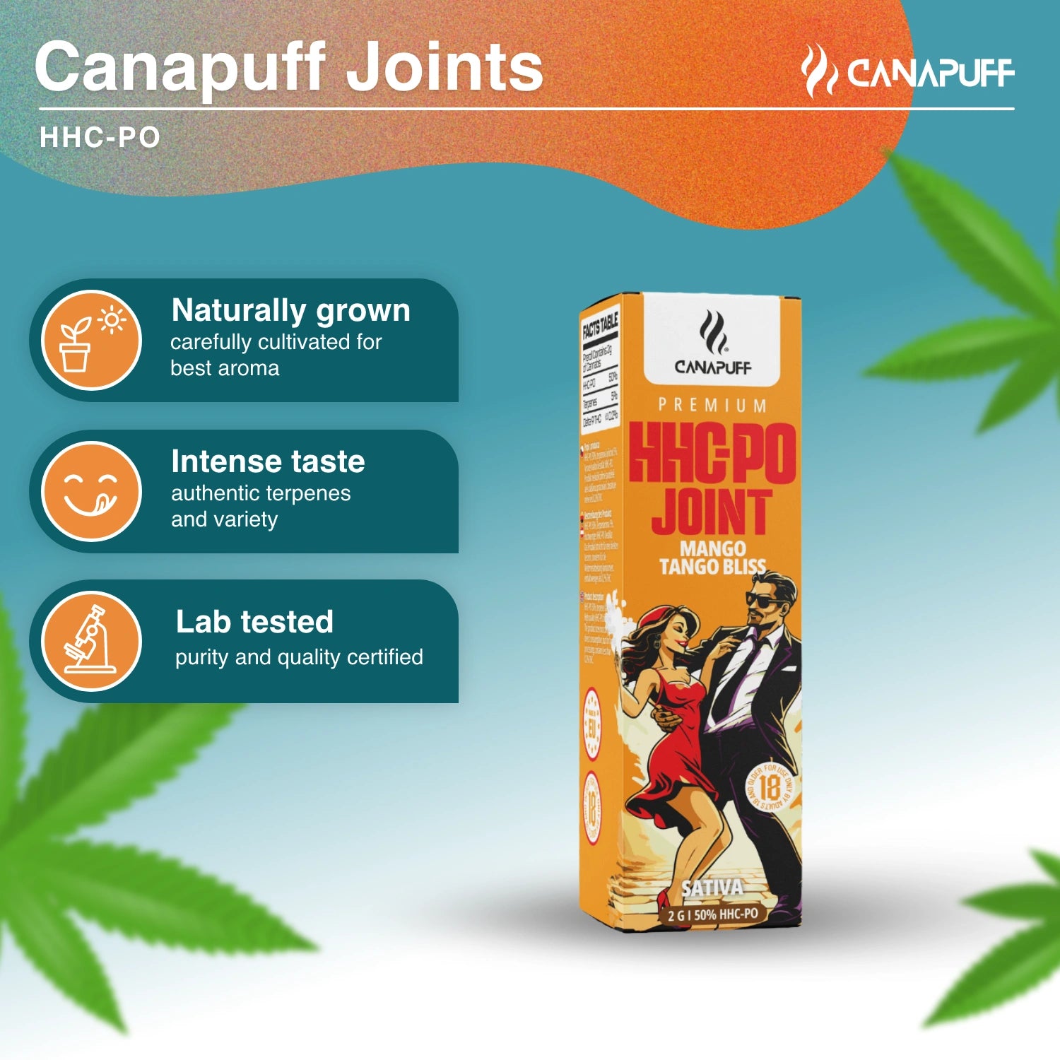 HHCPO Joint 50% Mango Tango Bliss 2g - Canapuff