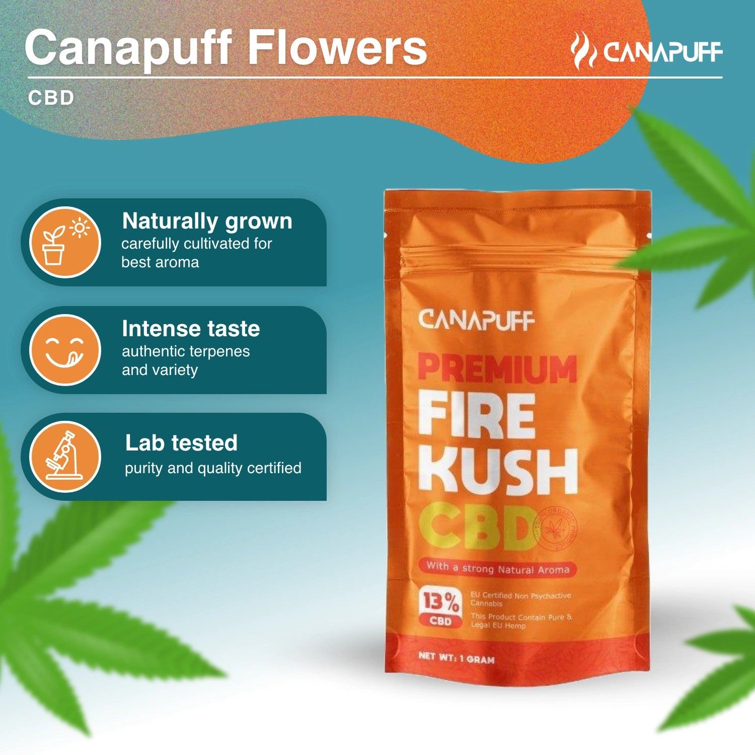 Fire Kush 13% - Flores de CBD - Canapuff