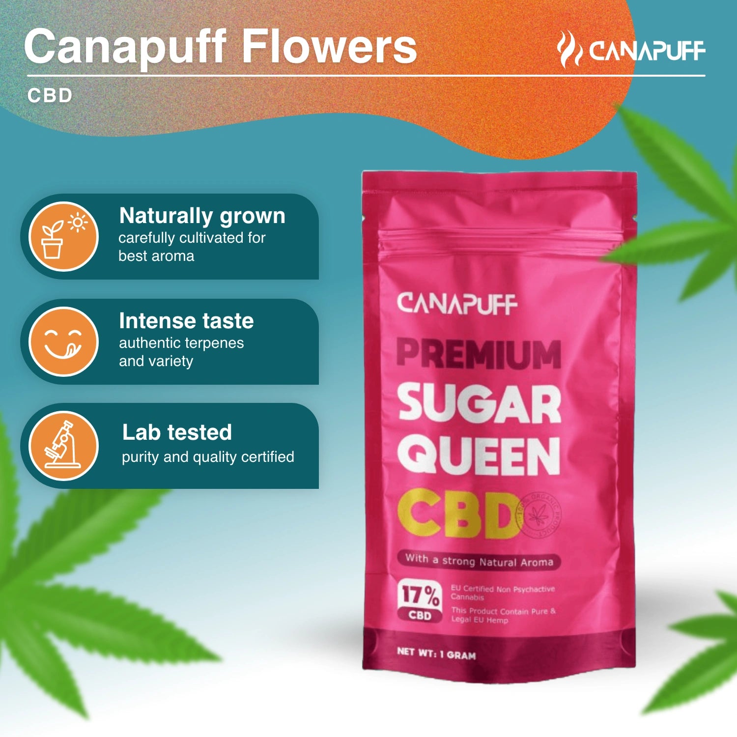 Sugar Queen 17% - Flores de CBD - Canapuff