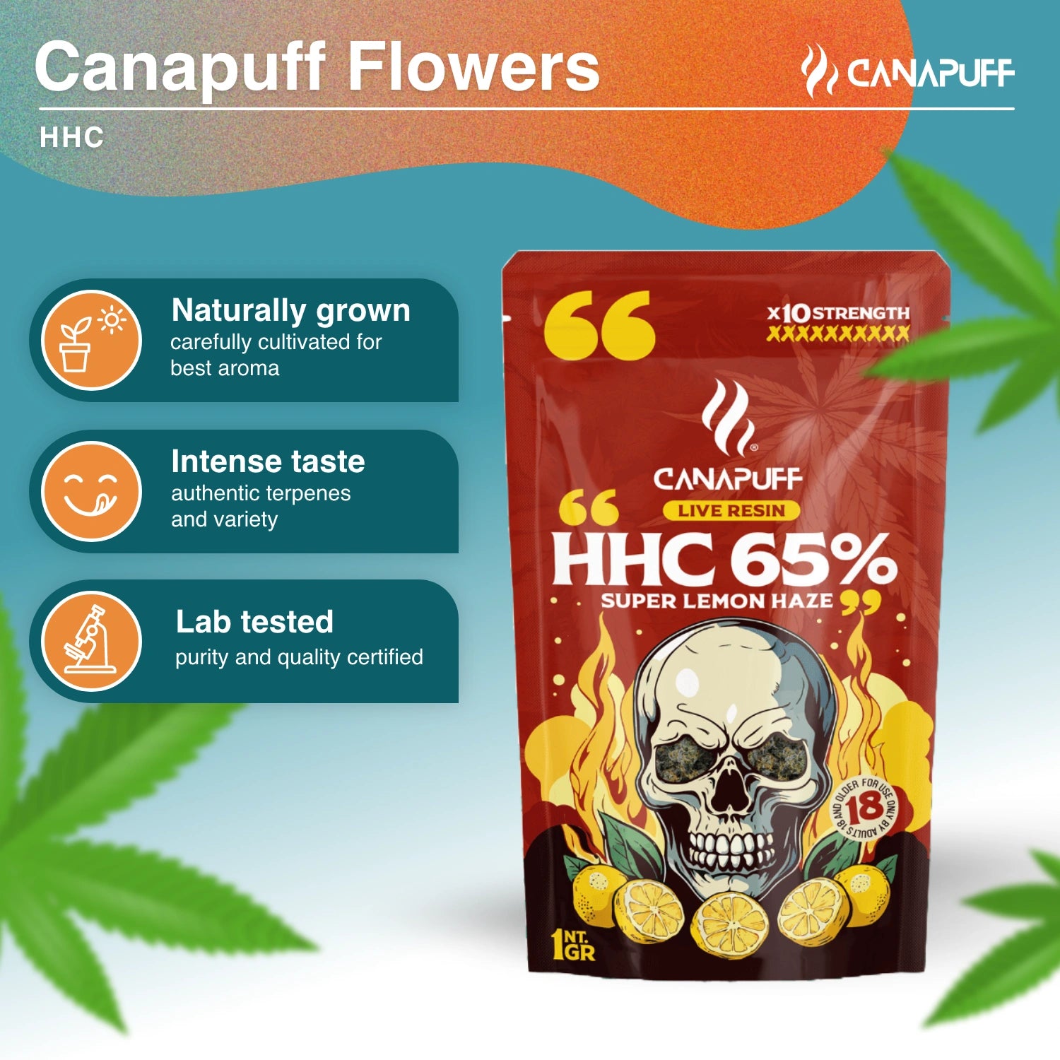 Super Lemon Haze 65% - Flores HHC - CanaPuff