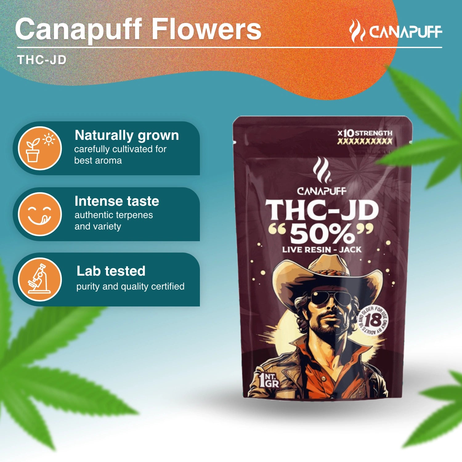 Jack 50% - THC-JD Flores - Canapuff
