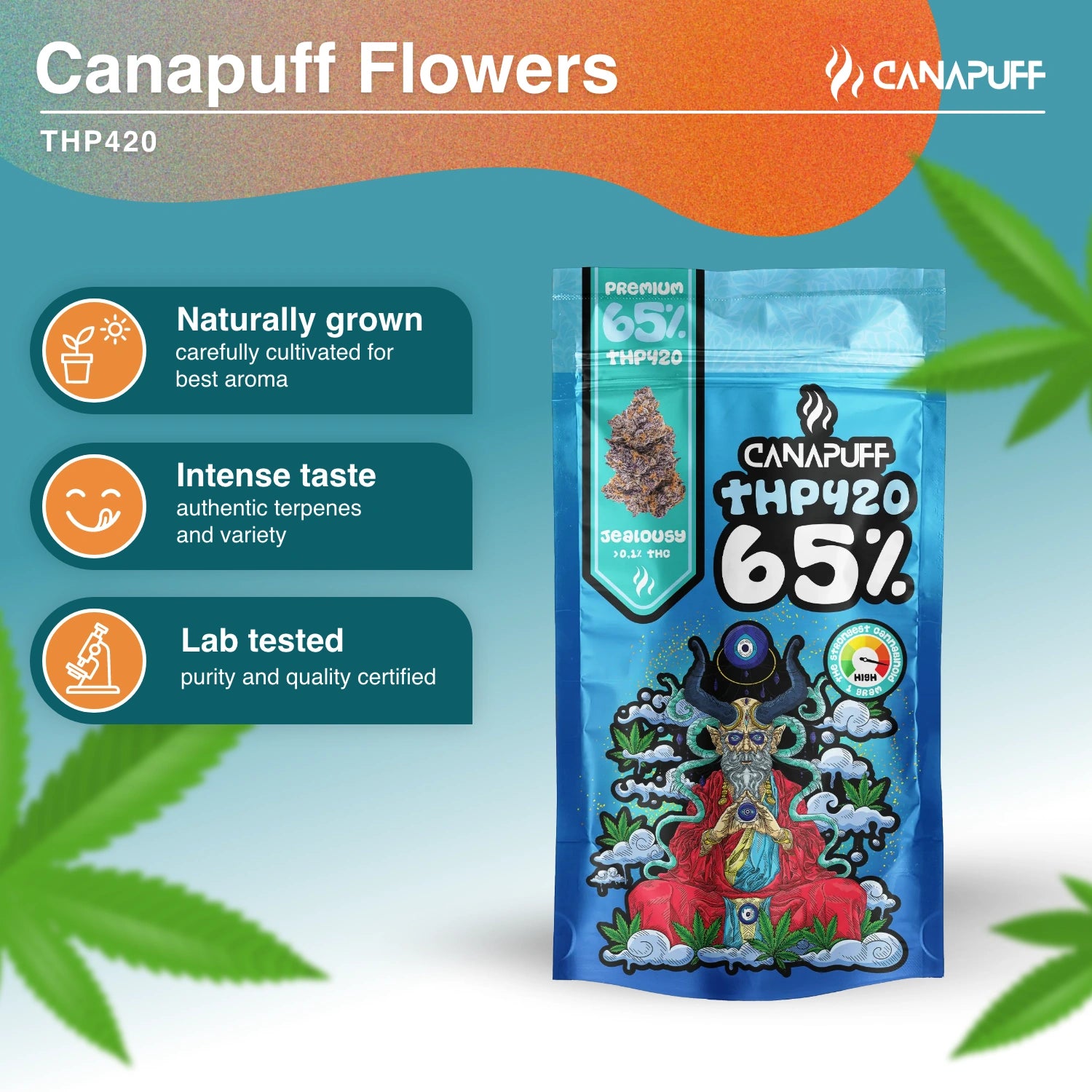 Ciúmes 65% - THP420 Flores - Canapuff