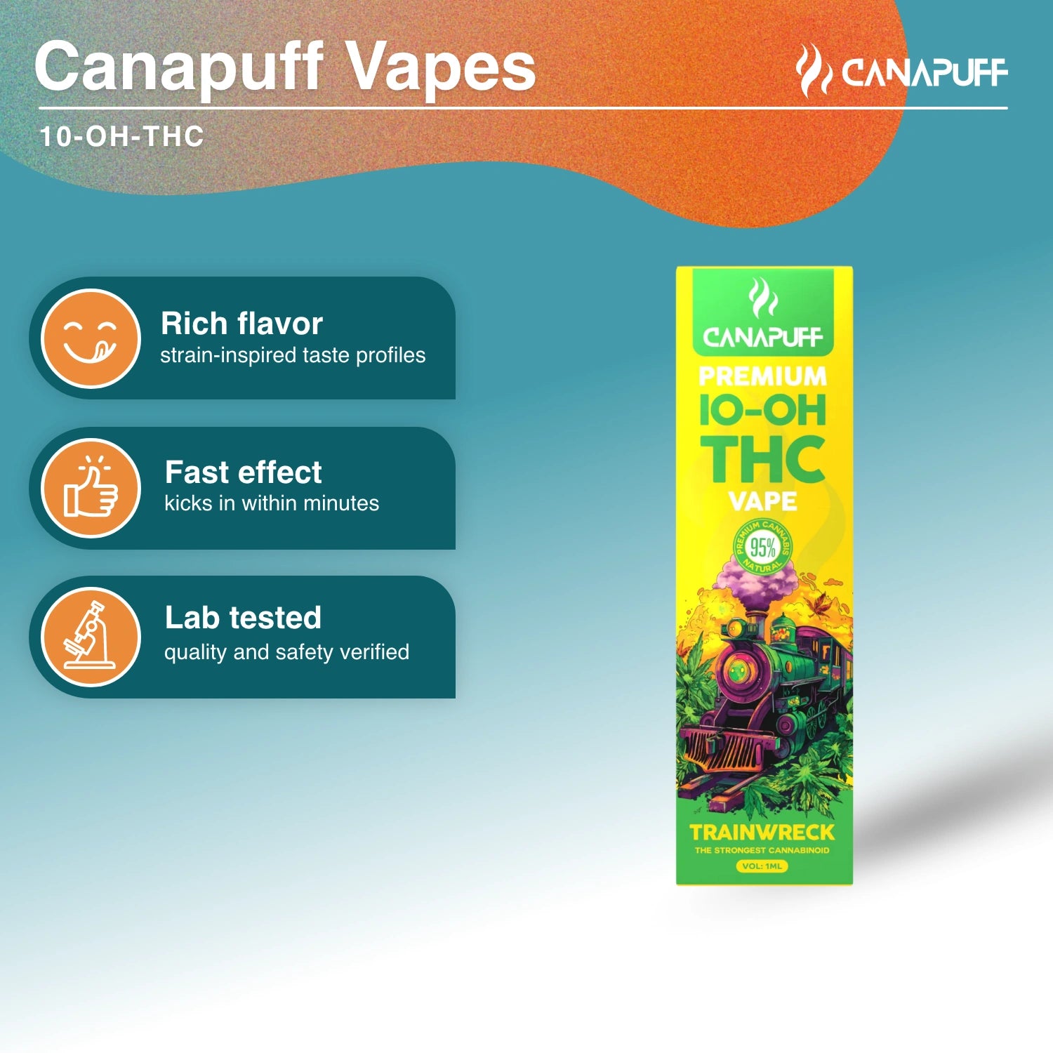 Trainwreck 10-OH-THC - Vape - 1ml - Canapuff