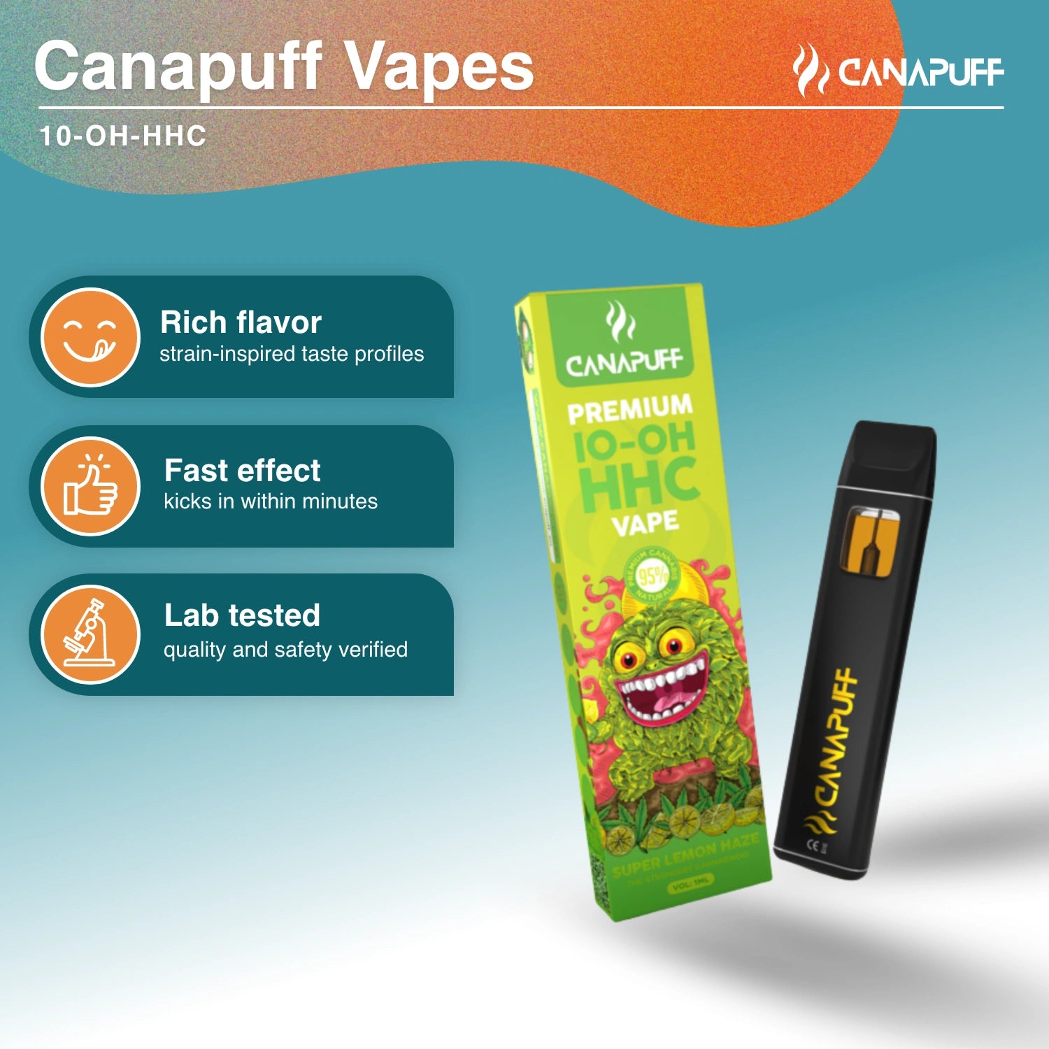 Super Lemon Haze 95% 10-OH-HHC - Vaporizador - 1ml - Canapuff