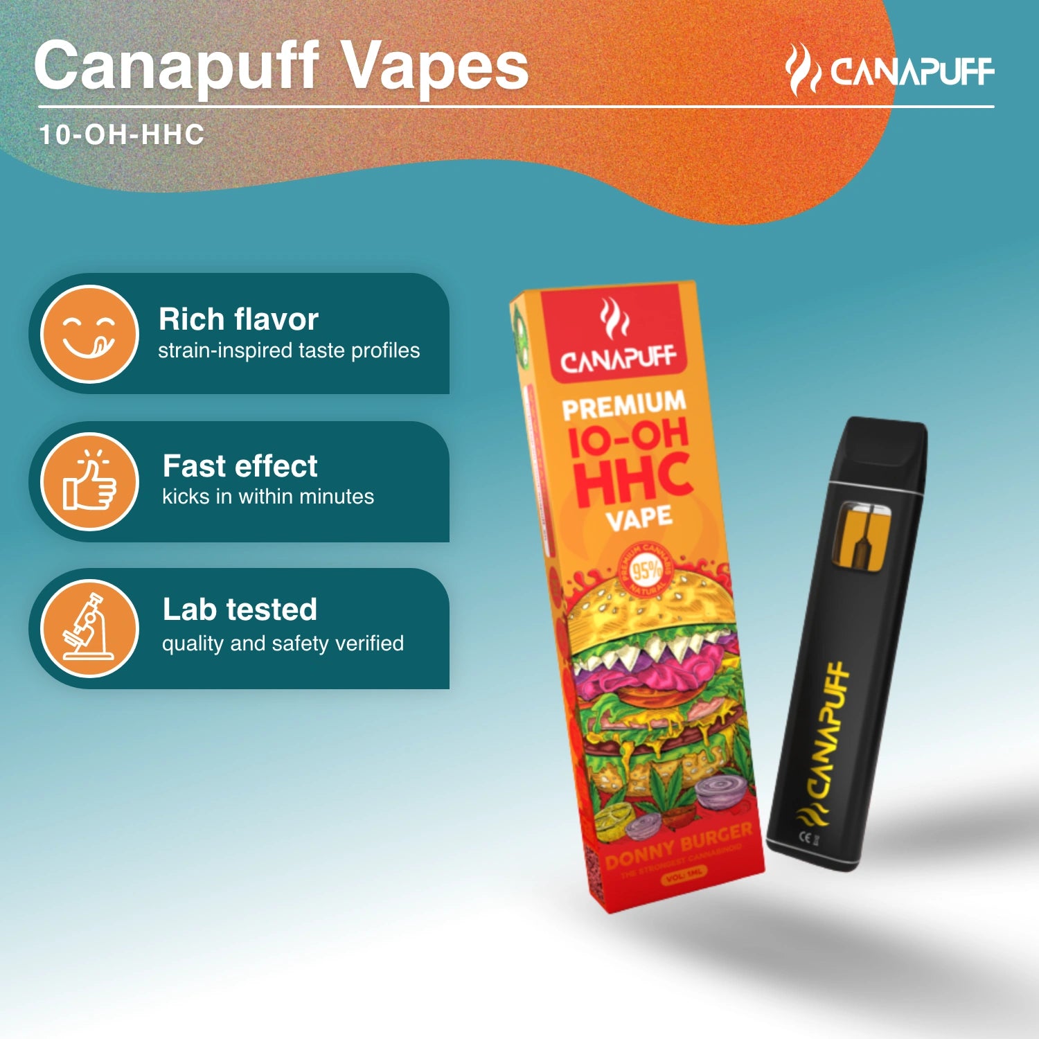 Donny Burger 95% 10-OH-HHC - Vaporizador - 1ml - Canapuff