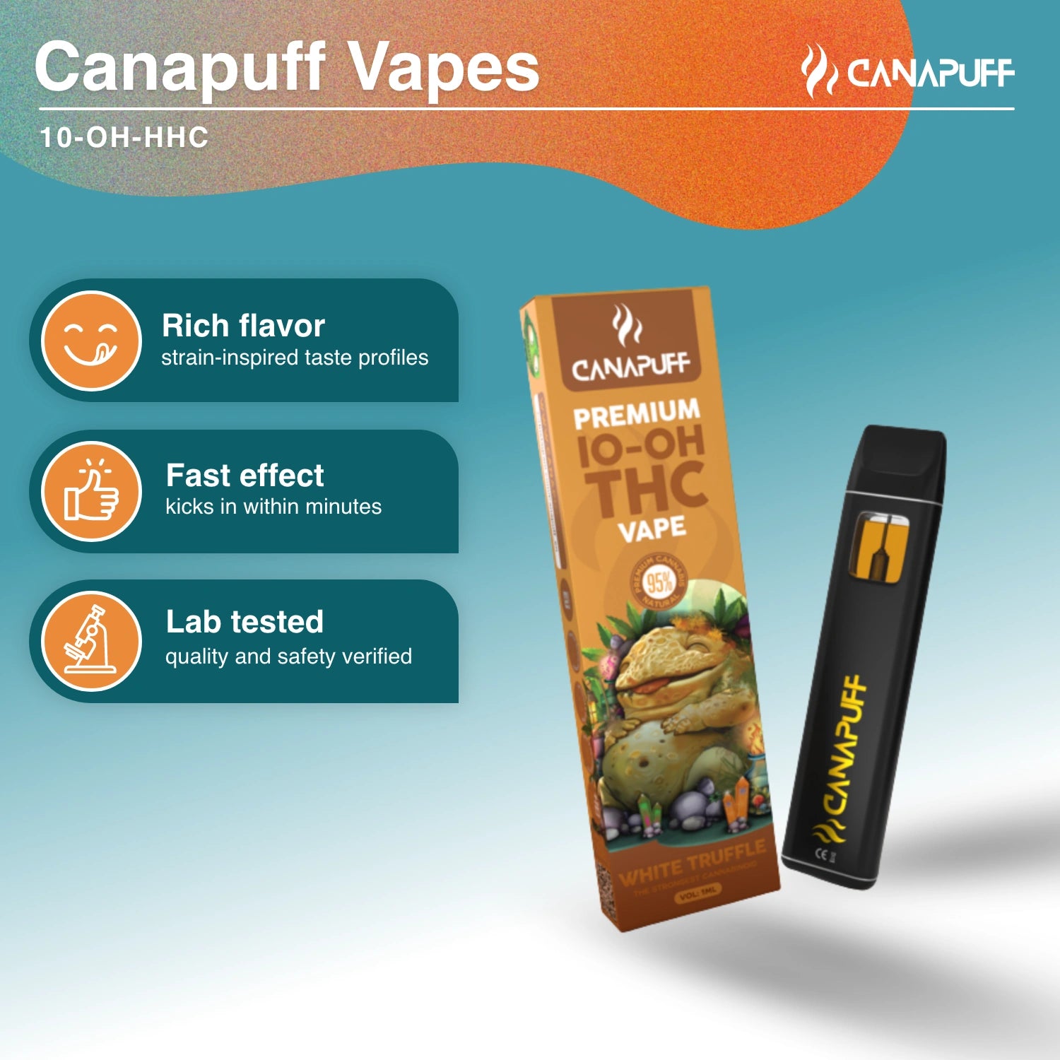 White Truffle 95% 10-OH-THC - Vaporizador - 1ml - Canapuff